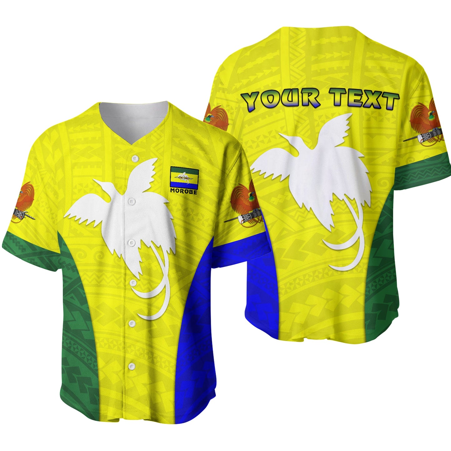 (Custom Personalised) Morobe Province Baseball Jersey Papua New Guinea
