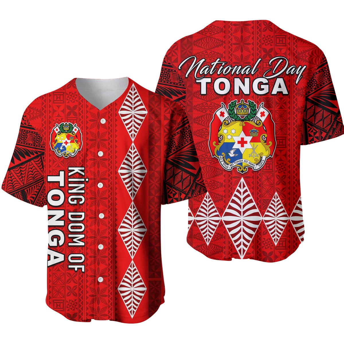 Kingdom of Tonga Baseball Jersey 2021 Tonga National Day Version 02
