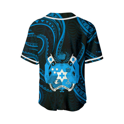 Tonga Pattern Baseball Jersey Always Proud Version Blue