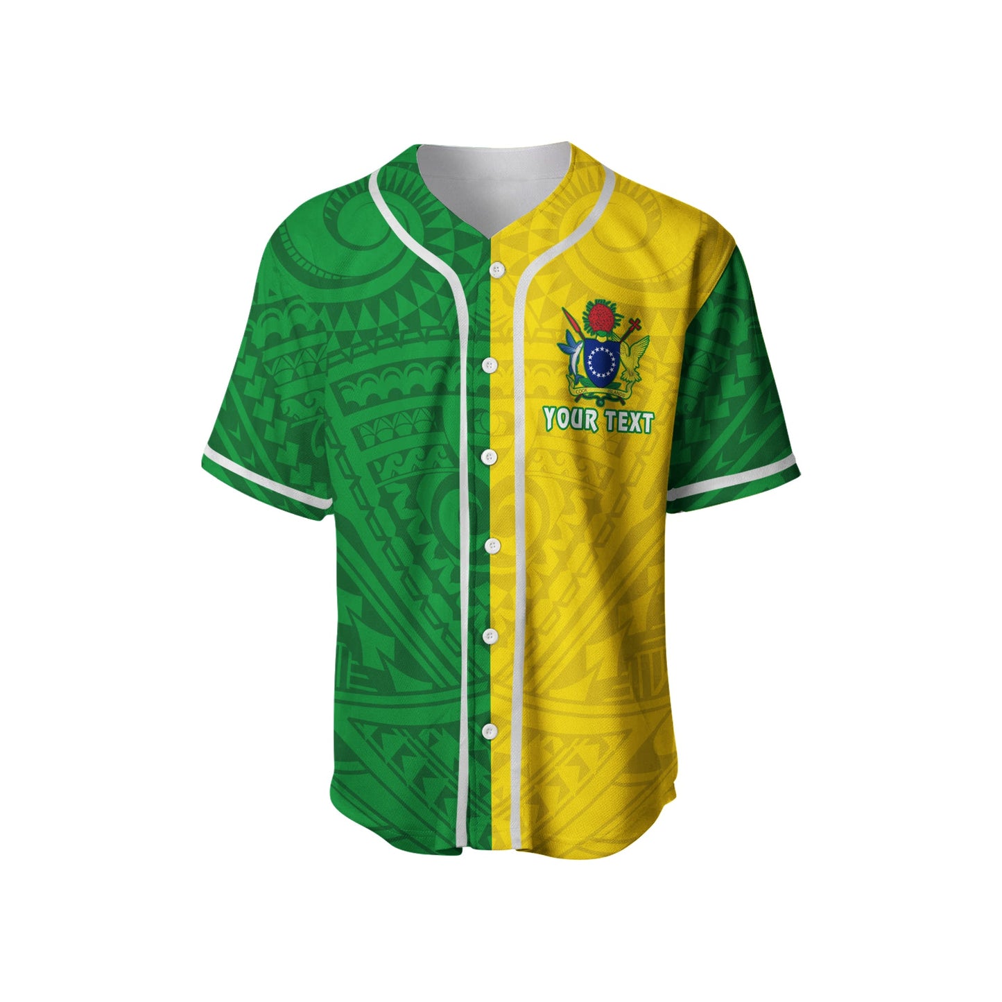 (Custom Personalised) Cook Islands Baseball Jersey Half Style