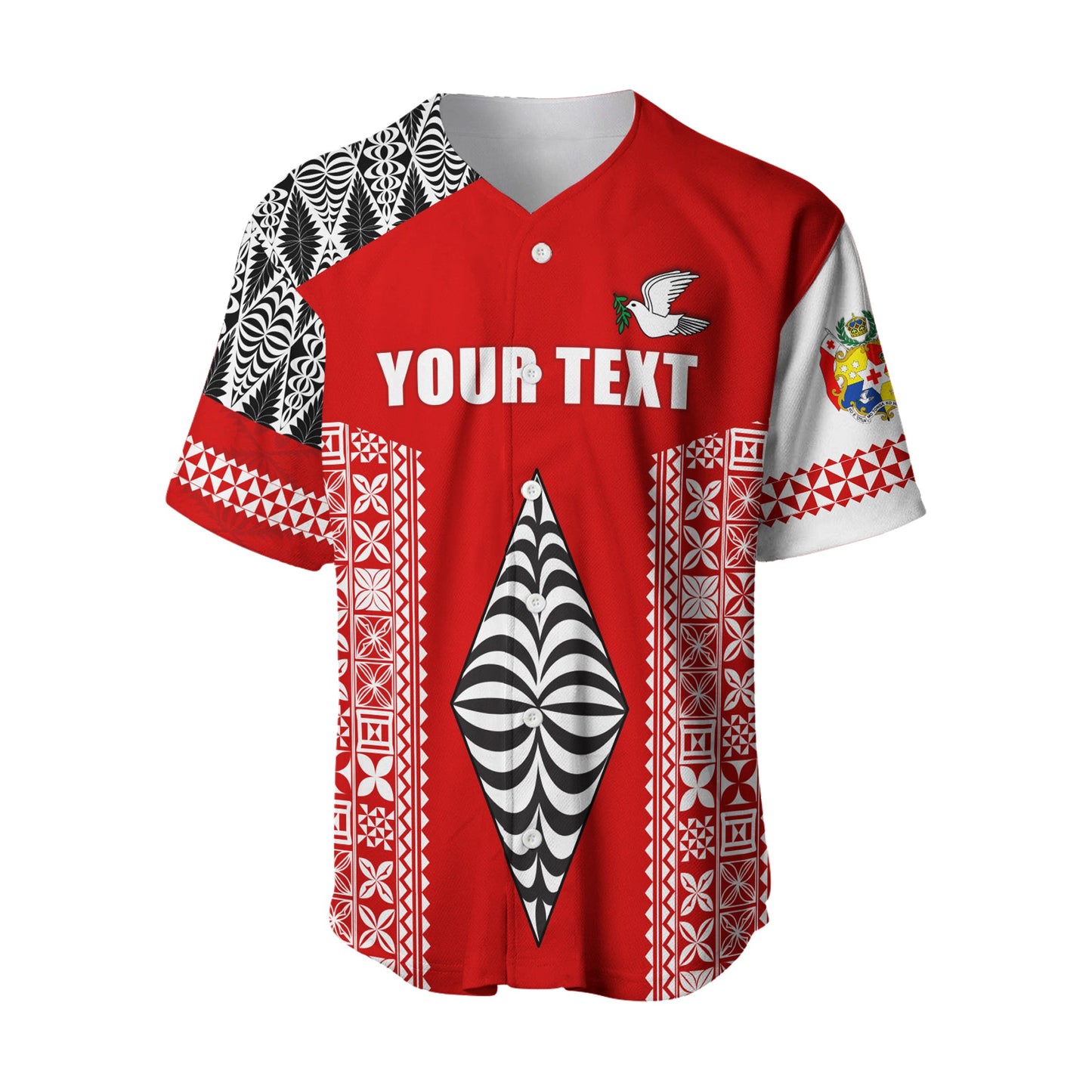 (Custom Personalised) Tonga Rugby Baseball Jersey Mate Ma'a Tonga