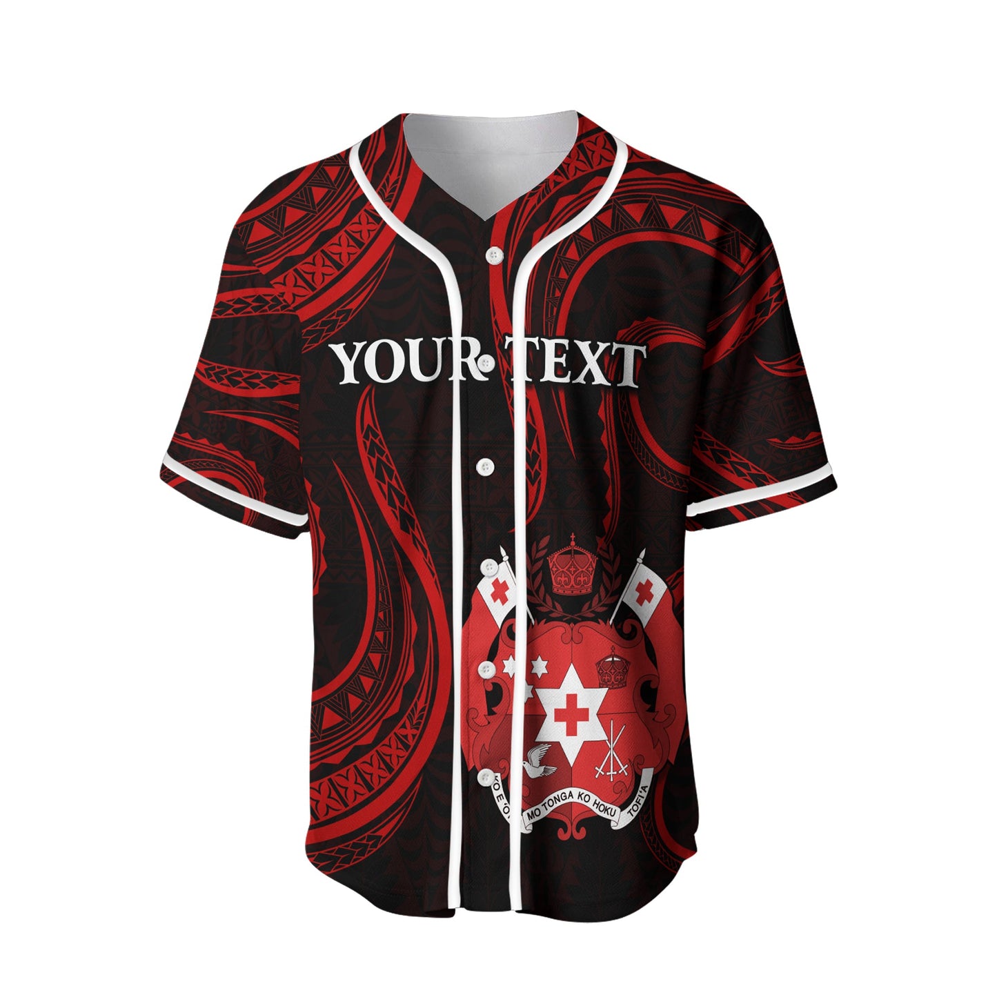 (Custom Personalised) Tonga Pattern Baseball Jersey Always Proud