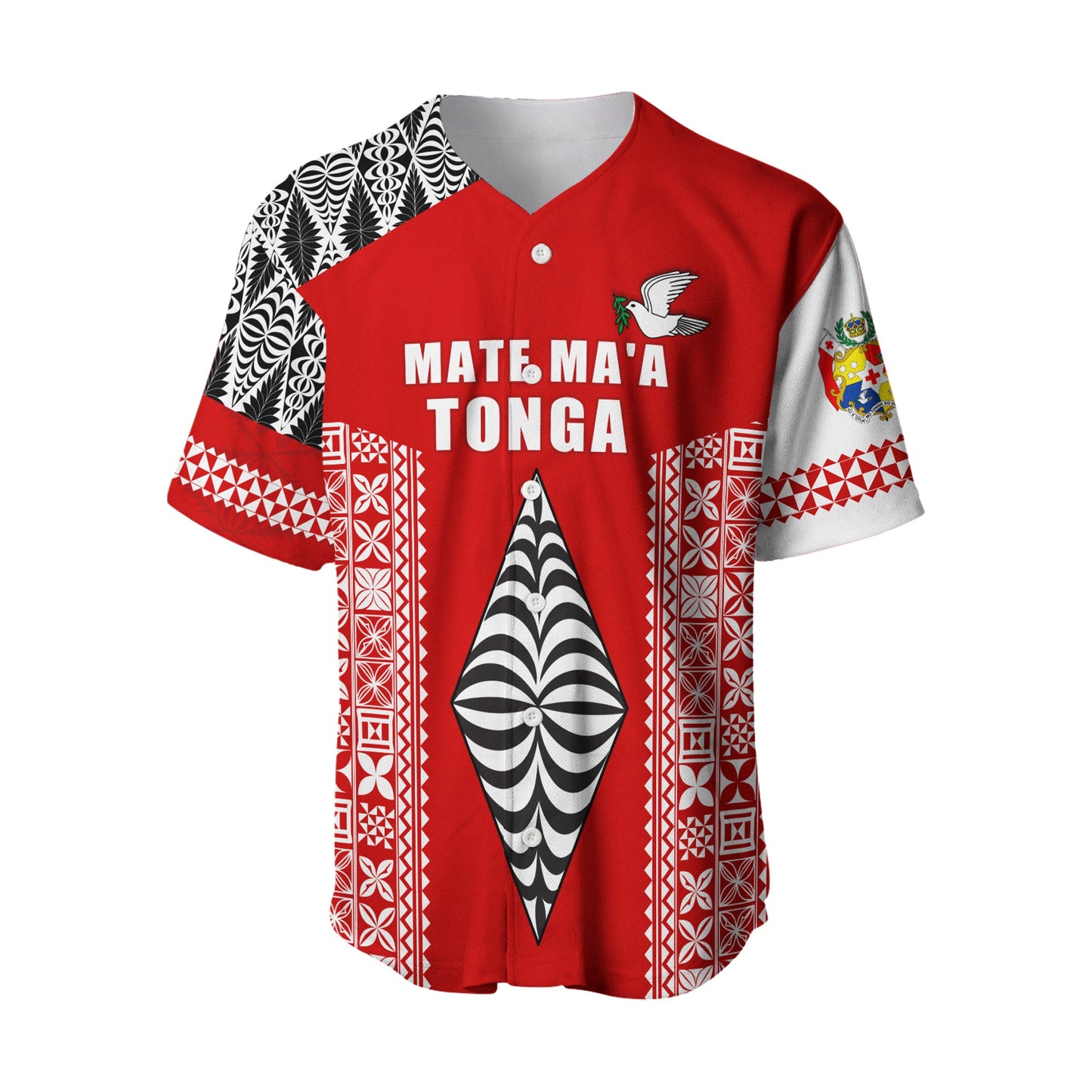 Tonga Rugby Baseball Jersey Mate Ma'a Tonga