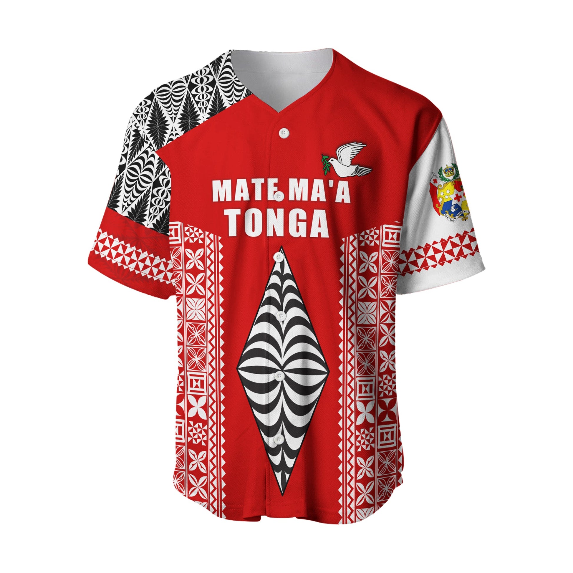 Tonga Rugby Baseball Jersey Mate Ma'a Tonga