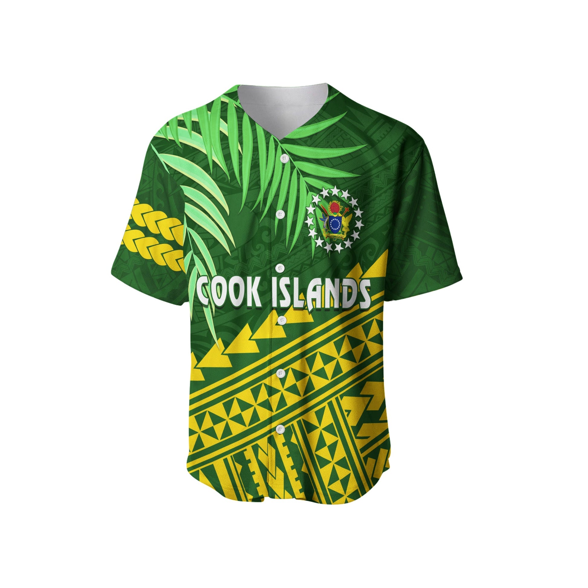 Cook Islands Baseball Jersey Coconut Leaf