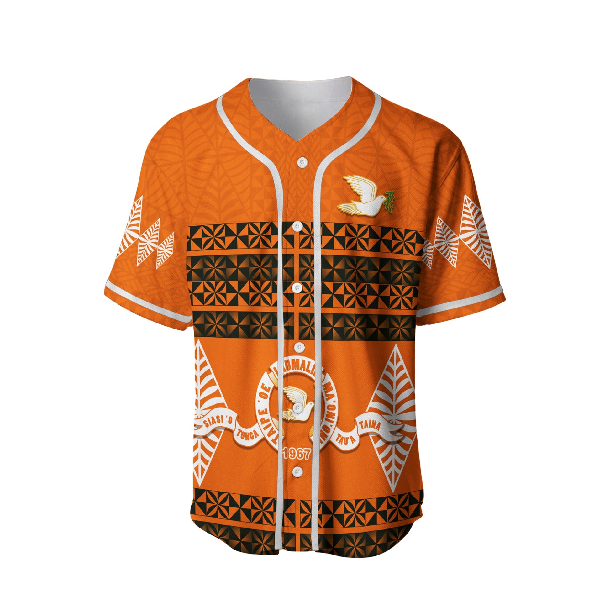 Tailulu College Baseball Jersey Tonga Pattern