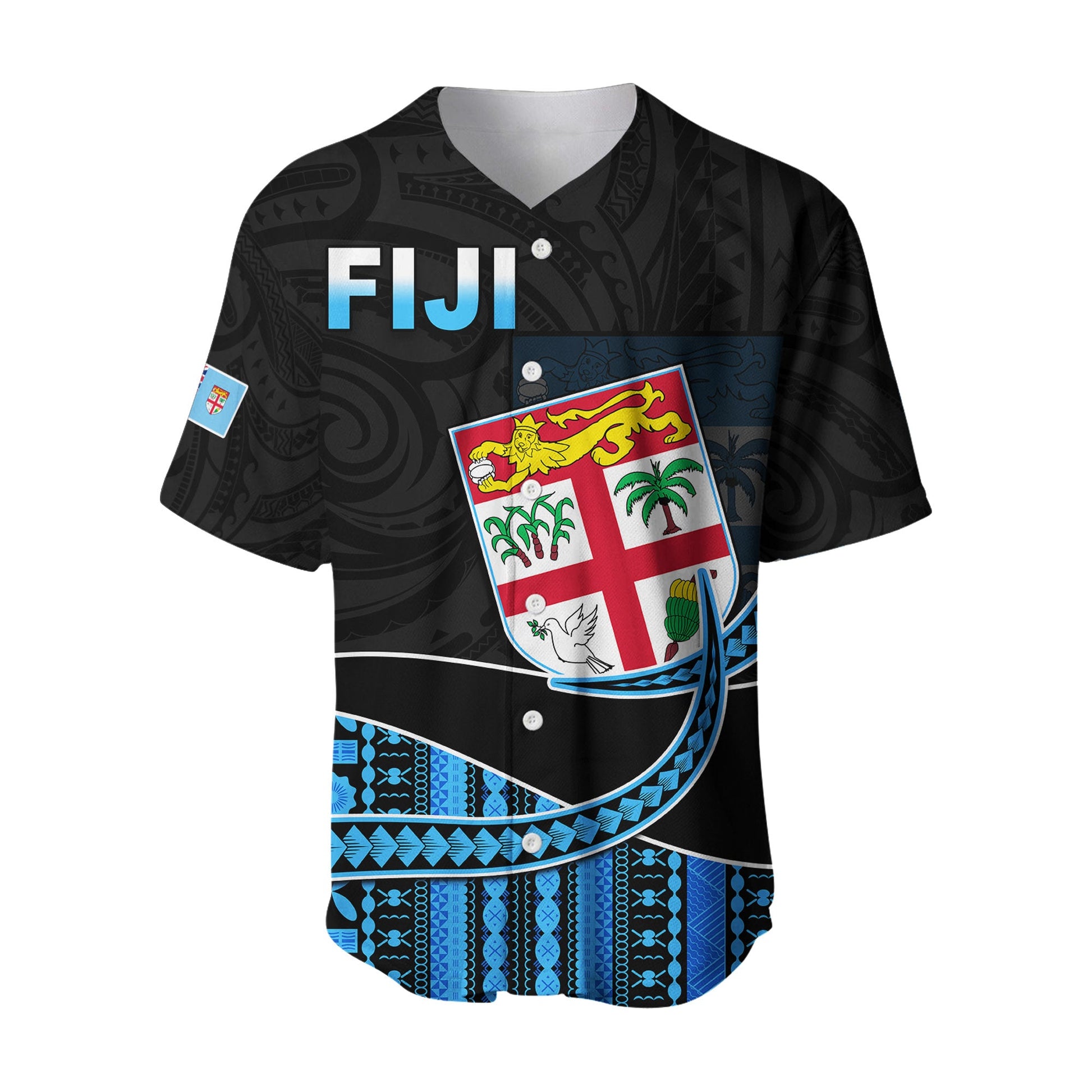 Fiji Polynesian Baseball Jersey Featured Fijian Lovers