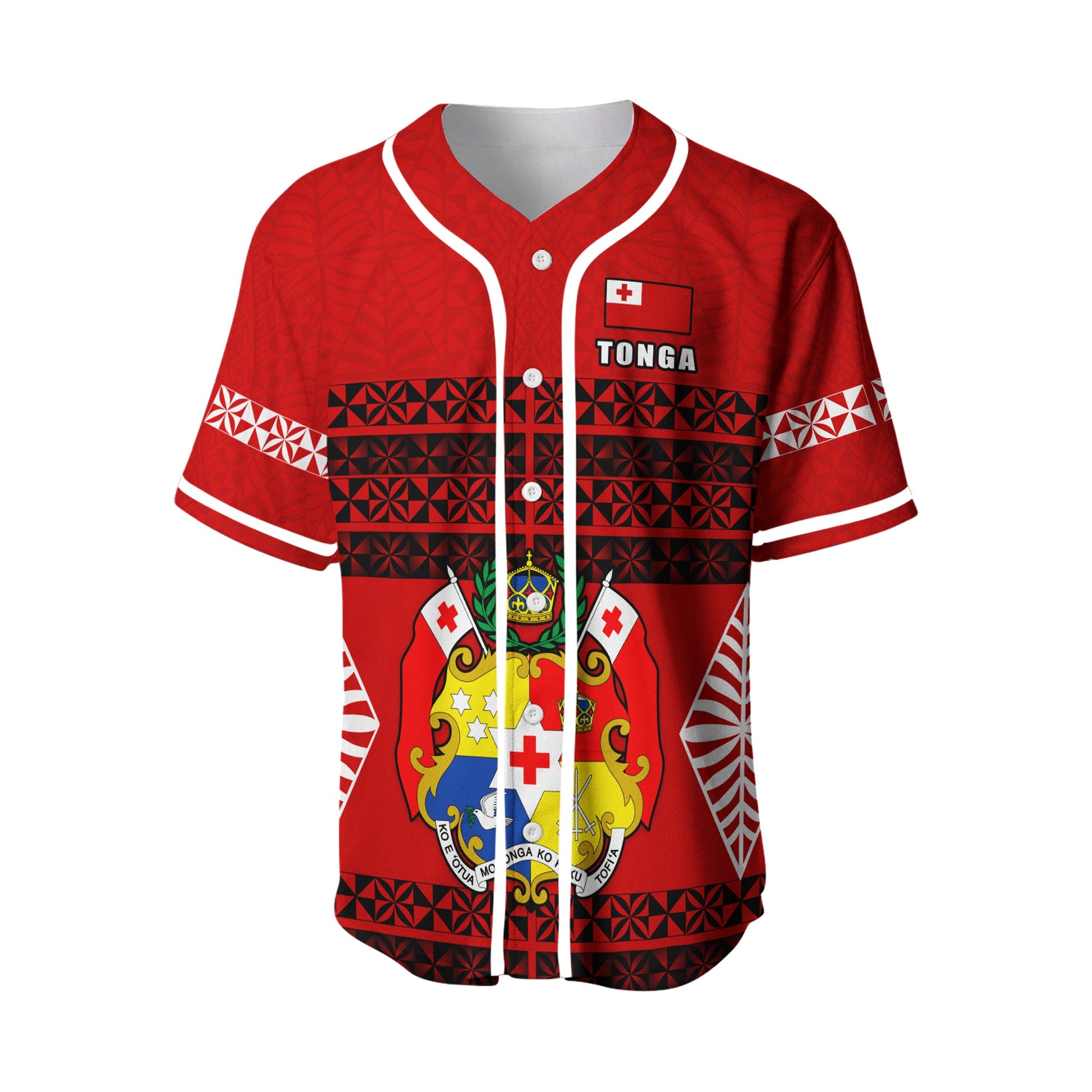Tonga Baseball Jersey Tongan Pattern