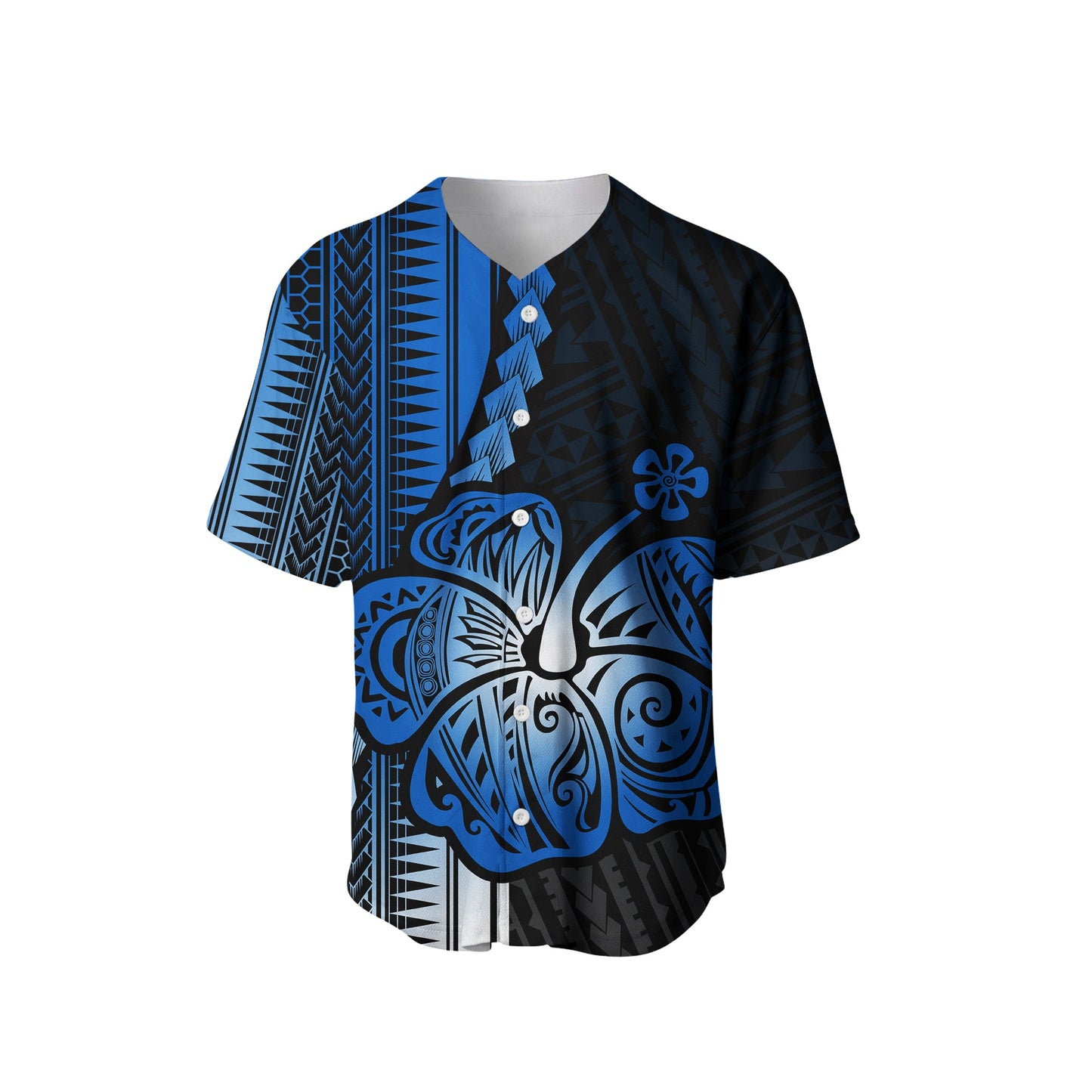 Polynesian Hibiscus Baseball Jersey Hawaiian Style No.5
