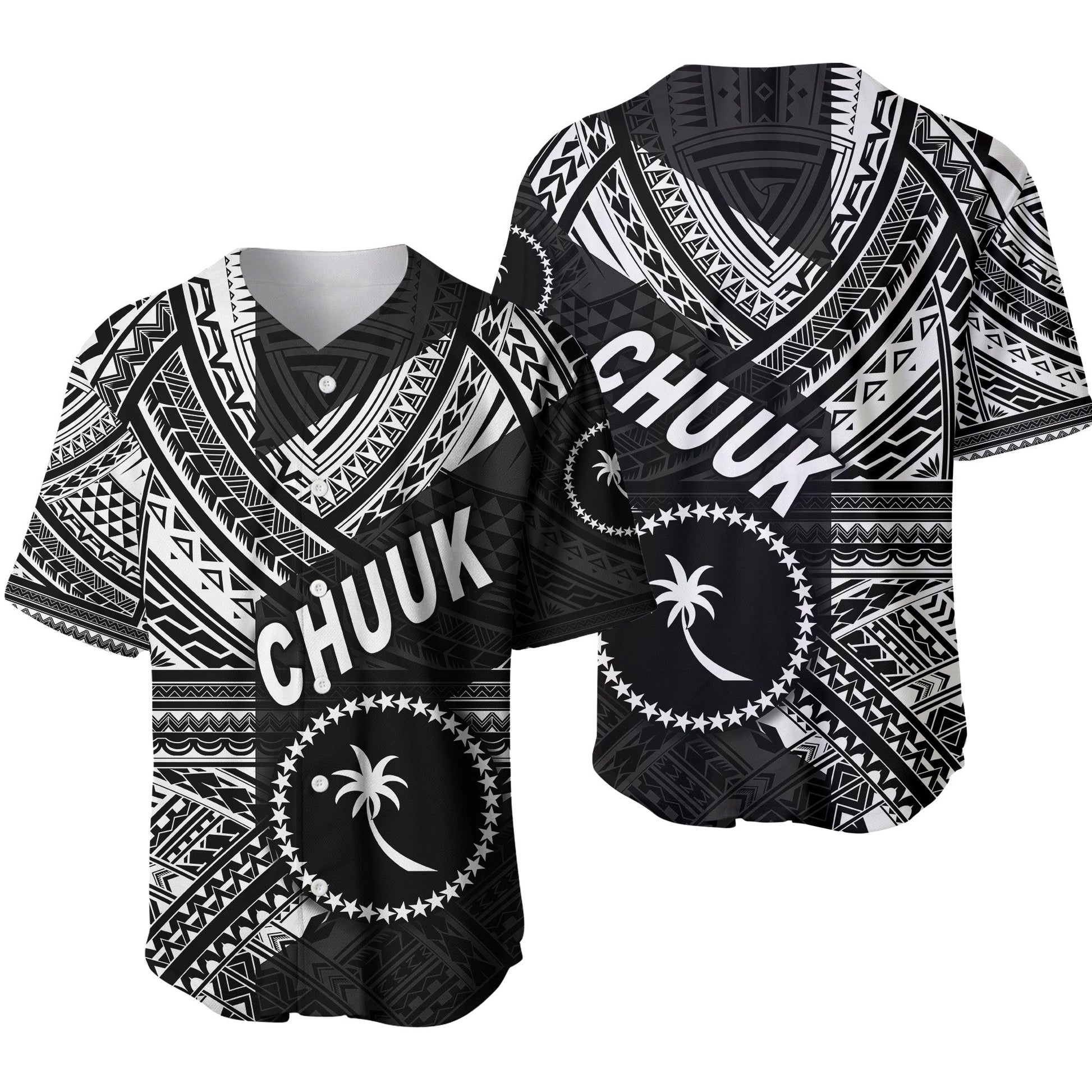 FSM Chuuk Baseball Jersey Original Style Black
