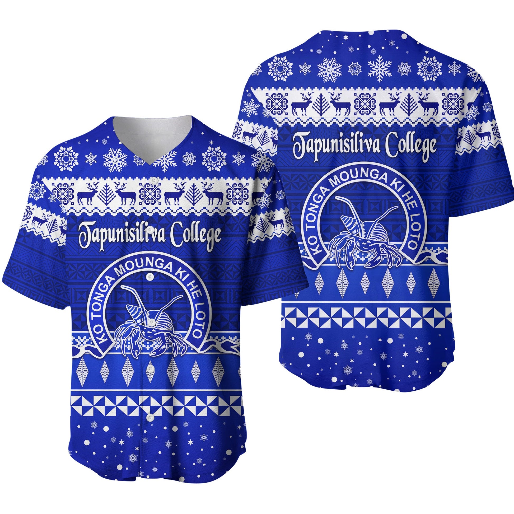 Tapunisiliva College Christmas Baseball Jersey Simple Style