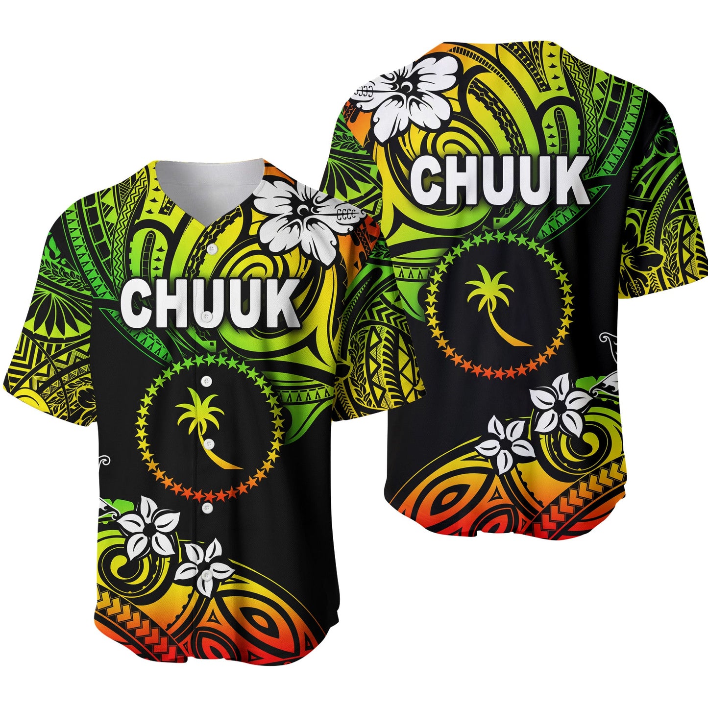 FSM Chuuk Baseball Jersey Unique Vibes Reggae