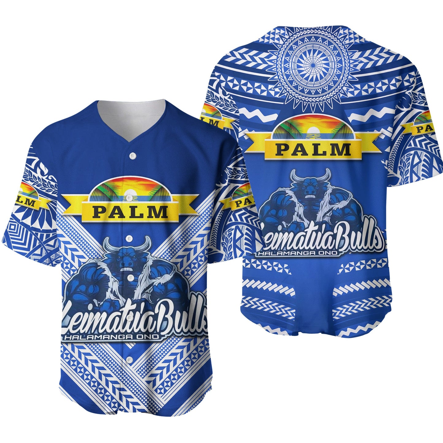 Mate Ma'a Tonga Baseball Jersey Leimatu'a Bulls Creative Style Blue