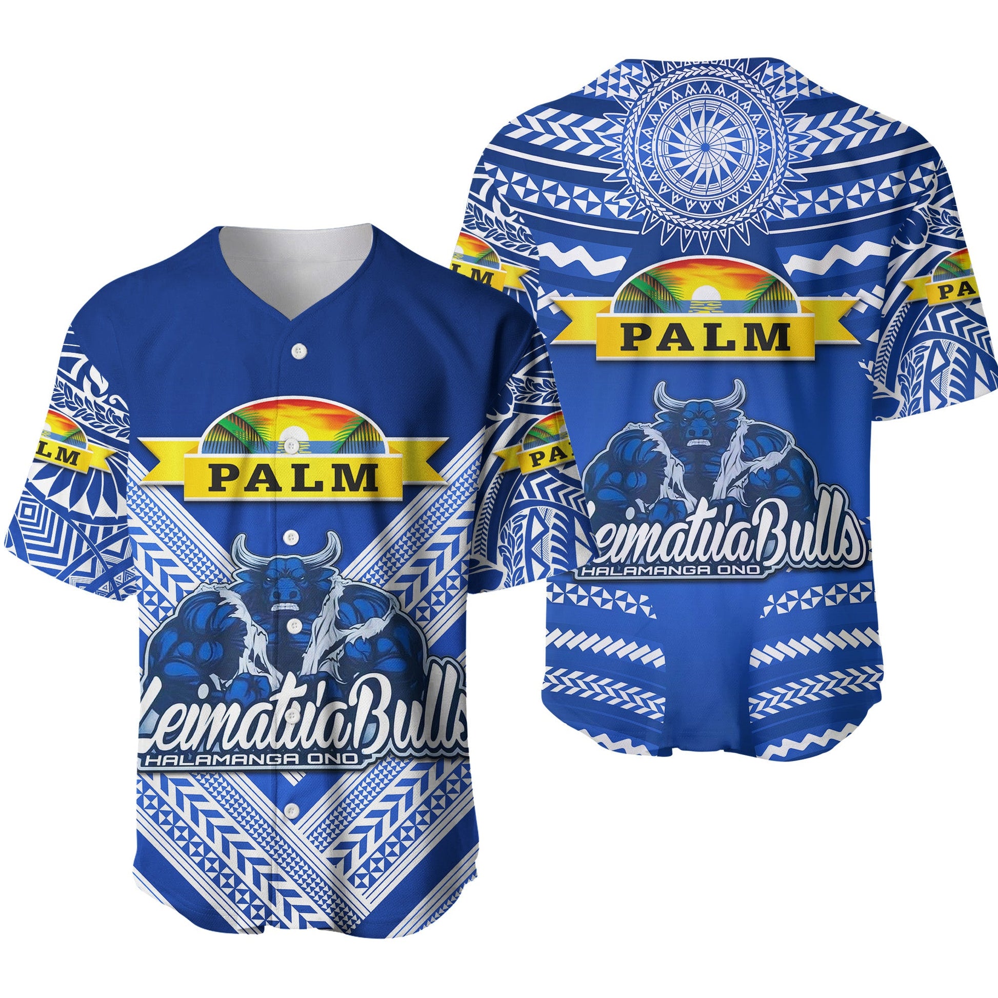 Mate Ma'a Tonga Baseball Jersey Leimatu'a Bulls Creative Style Blue