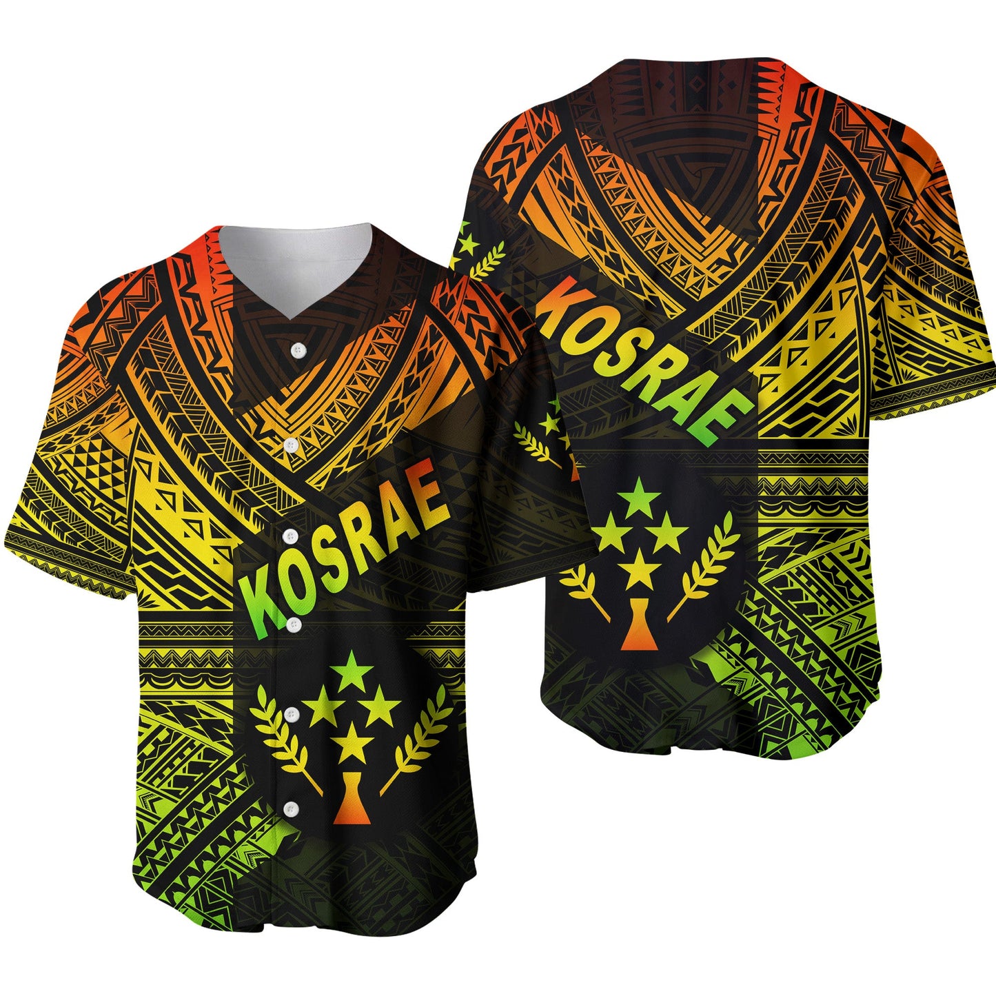 FSM Kosrae Baseball Jersey Original Style Reggae