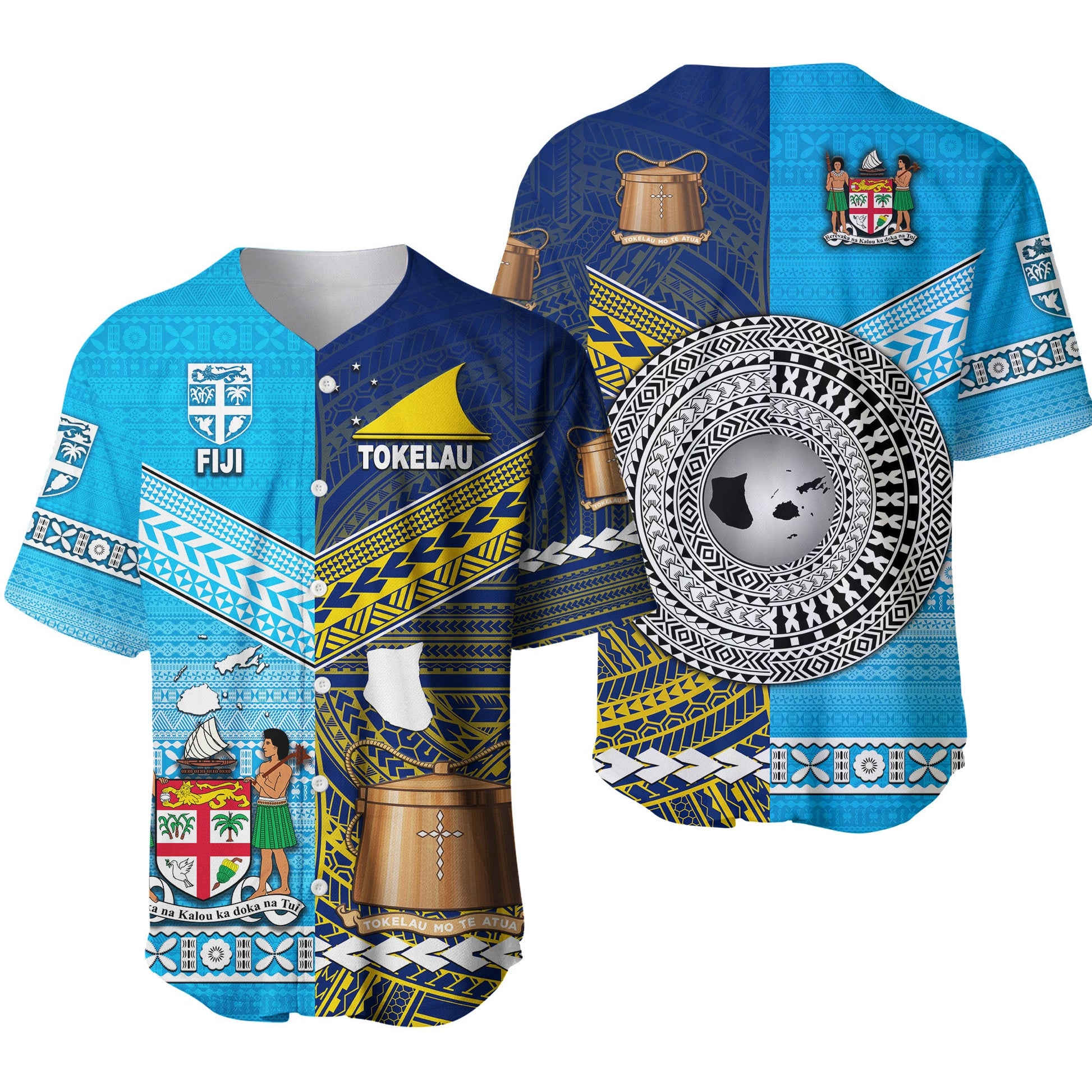 Fiji and Tokelau Baseball Jersey Together