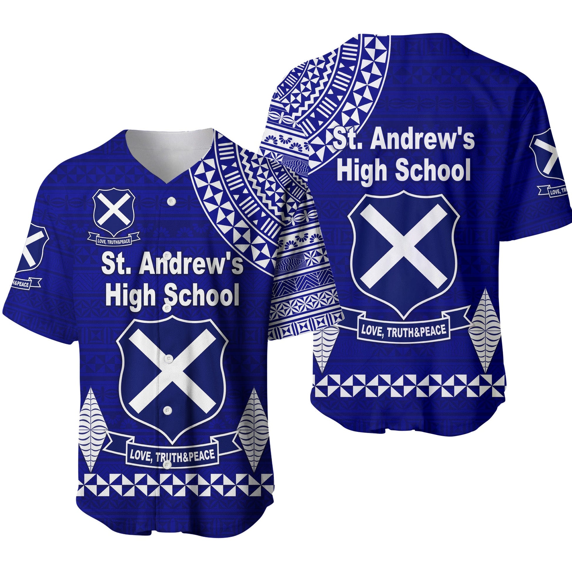 St. Andrew's High School Baseball Jersey Simple Style