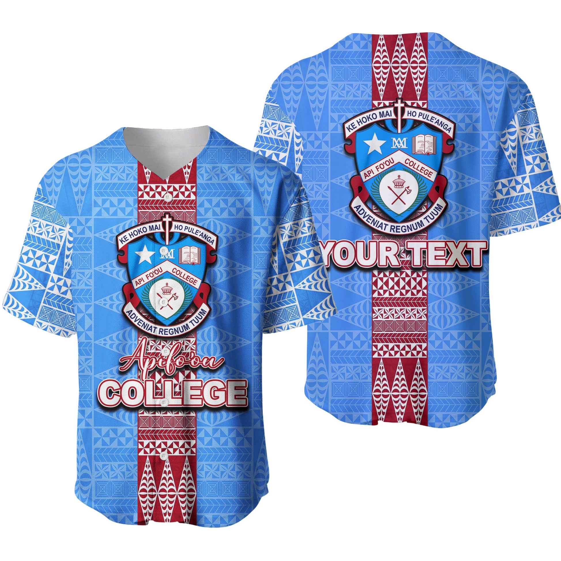 (Custom Personalised)Tonga Apifoou College Tonga Simple Style