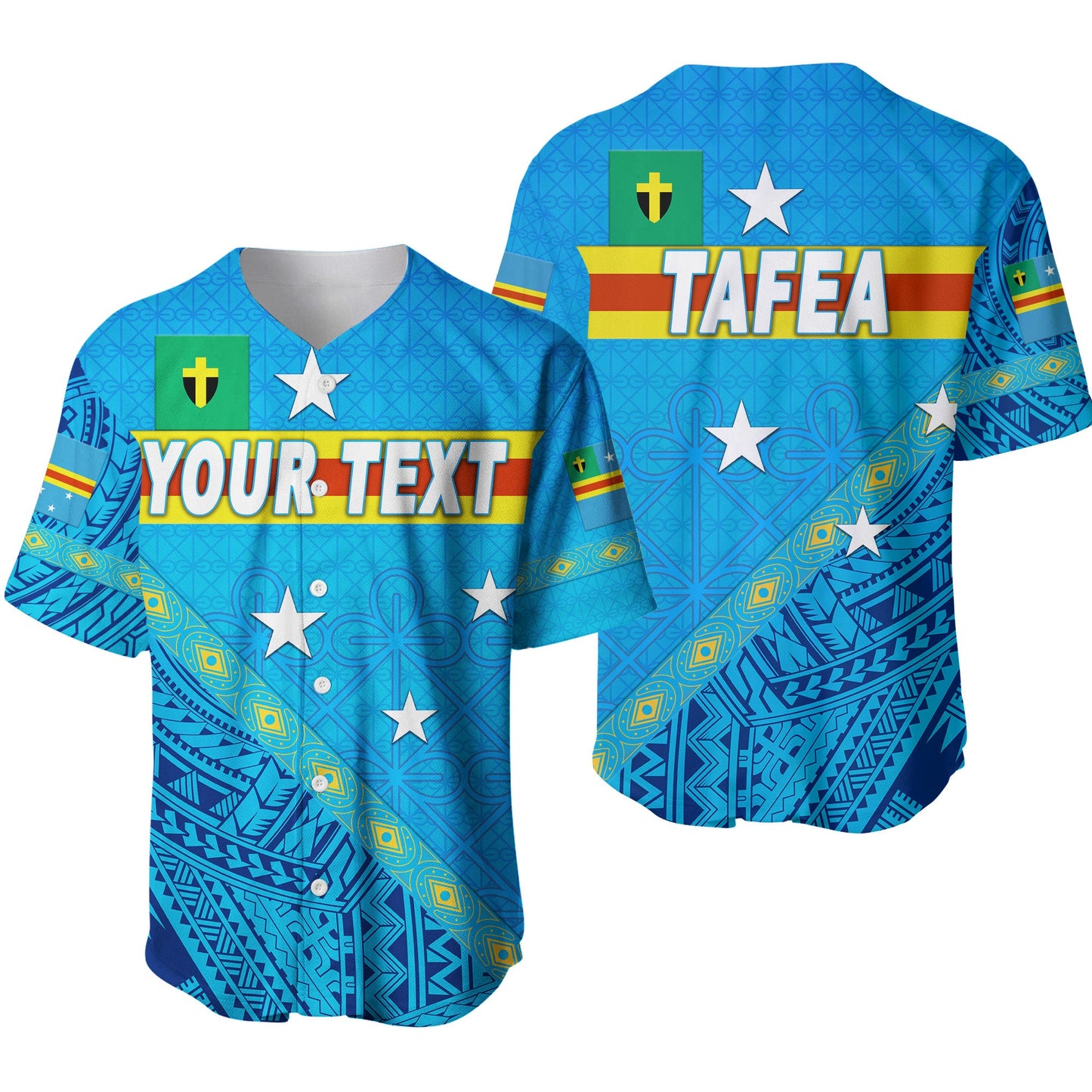 (Custom Personalised) Tafea Province Baseball Jersey Vanuatu Pattern Unique Style