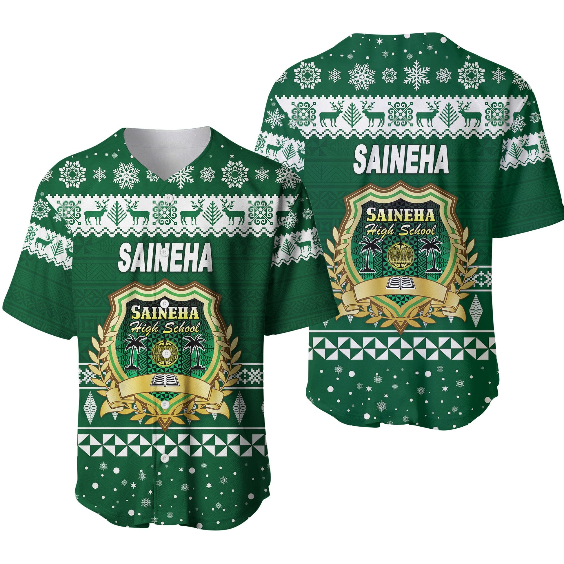 Saineha High School Christmas Baseball Jersey Simple Style