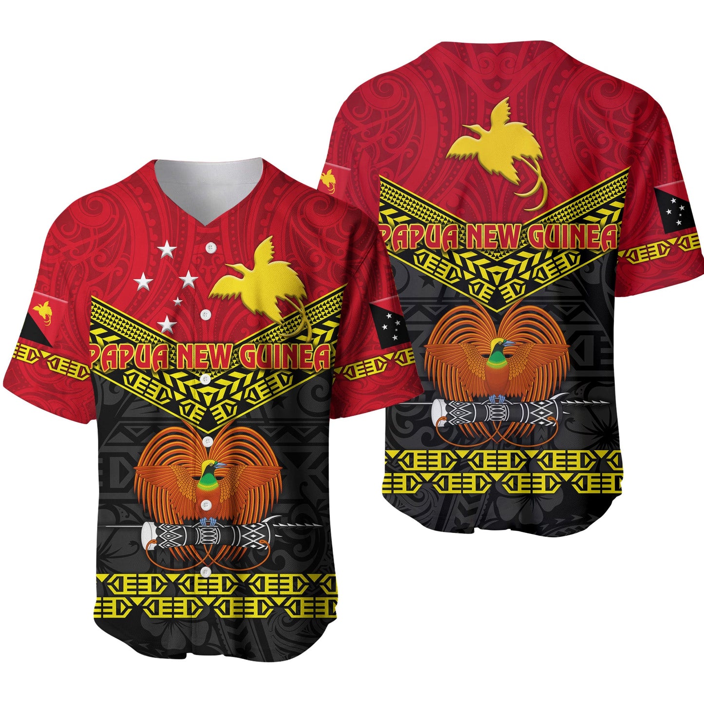 Papua New Guinea Kumuls Baseball Jersey Simple Style Black Vibes