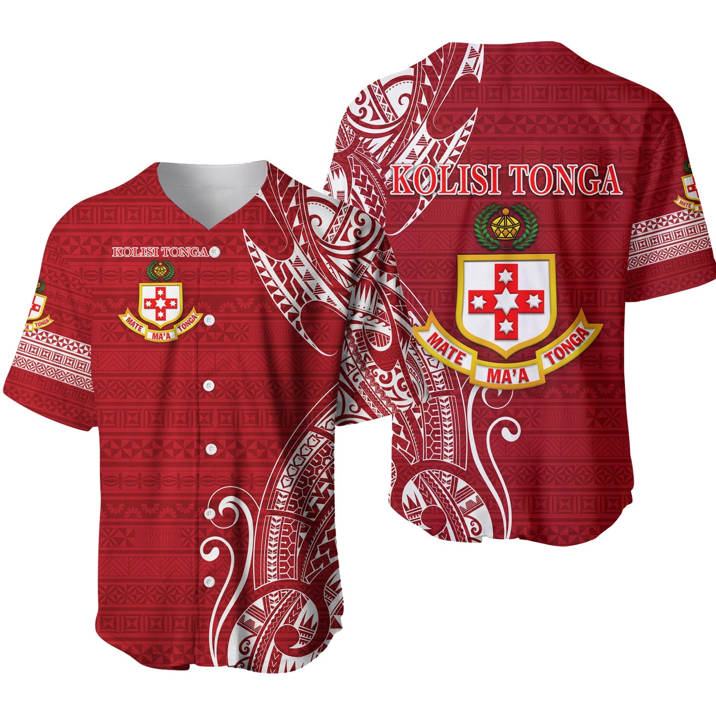 Kolisi Tonga Mate Ma'a Tonga Baseball Jersey Simple