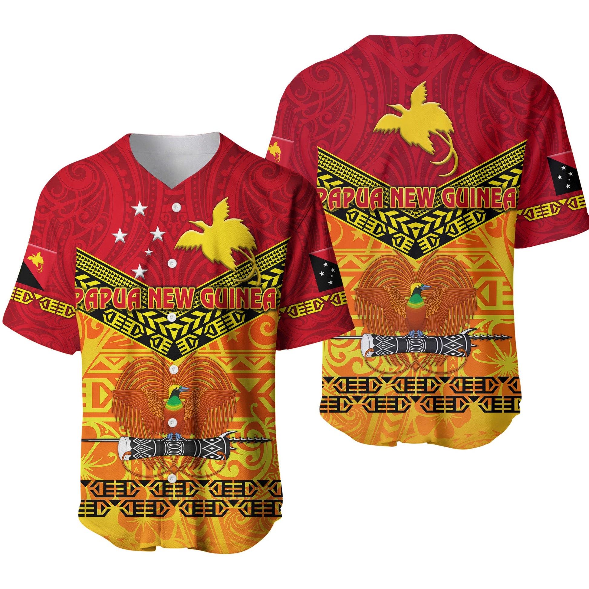 Papua New Guinea Kumuls Baseball Jersey Simple Style Red Vibes
