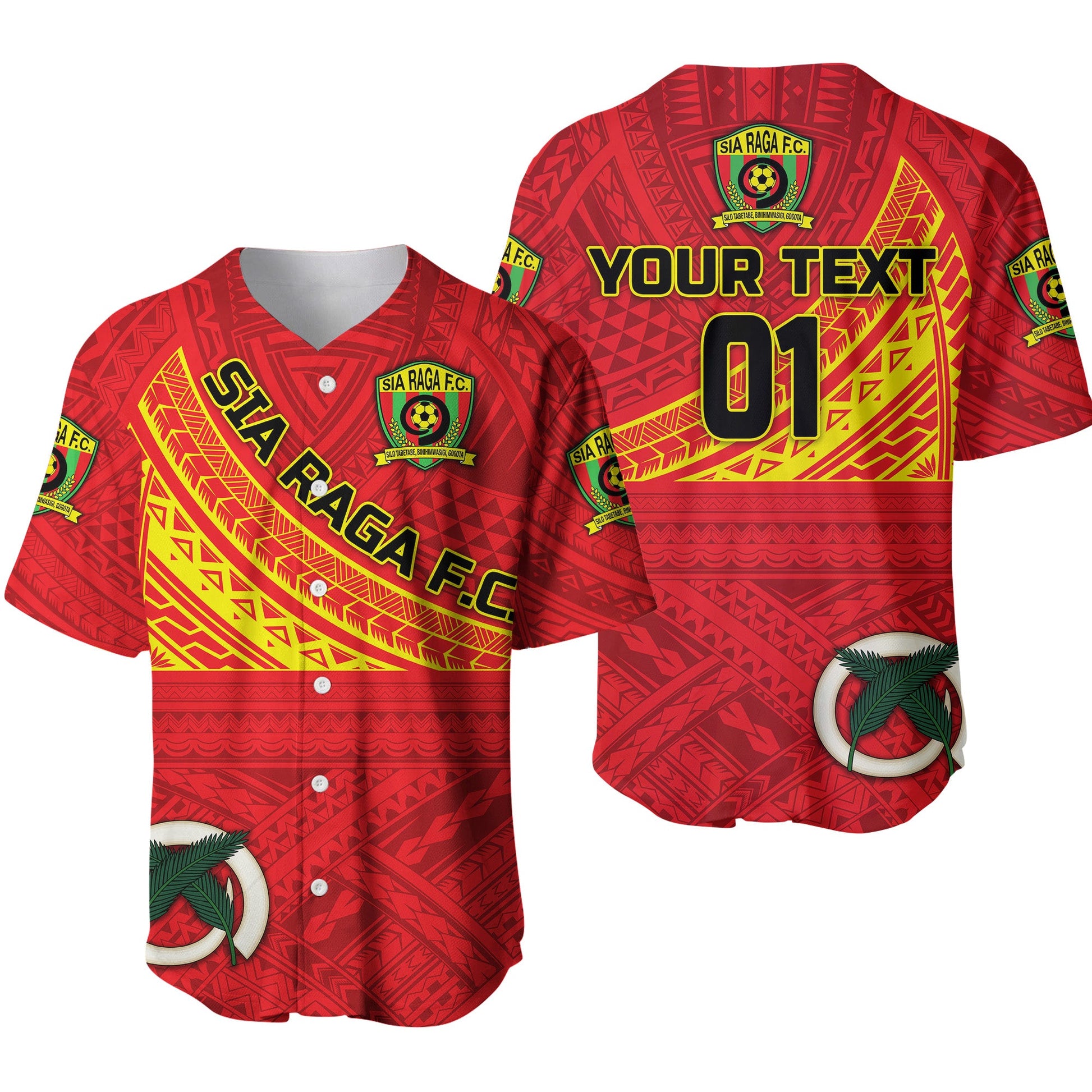 (Custom Personalised) Vanuatu Sia Raga Football Club Baseball Jersey Original Style
