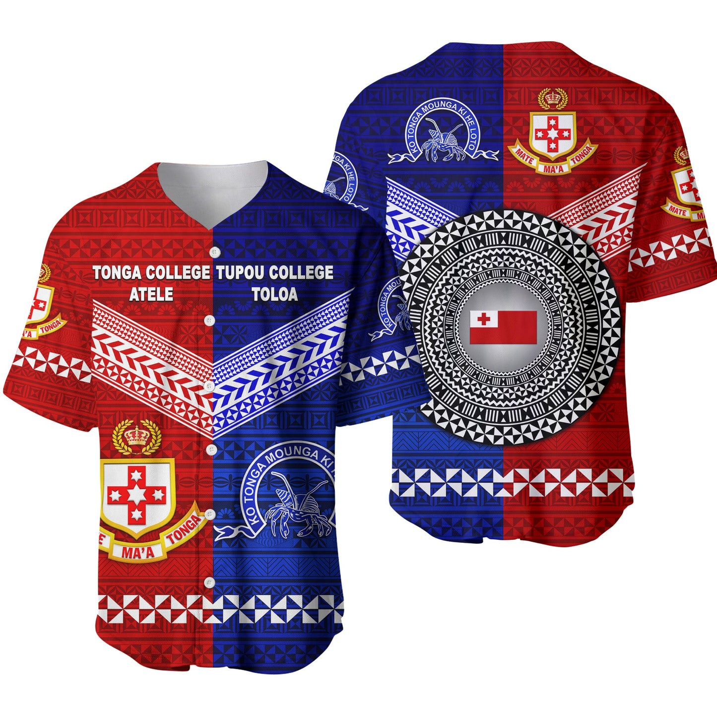 Kolisi Tonga College Atele And Tupou College Toloa Baseball Jersey Together Original