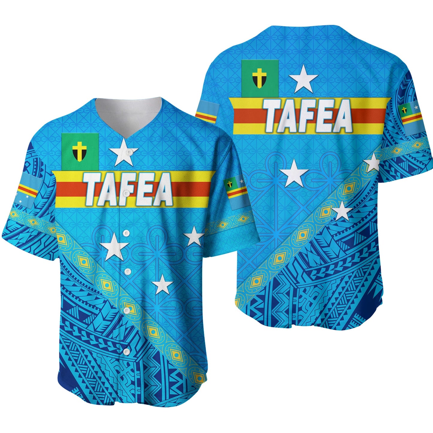 Tafea Province Baseball Jersey Vanuatu Pattern Unique Style