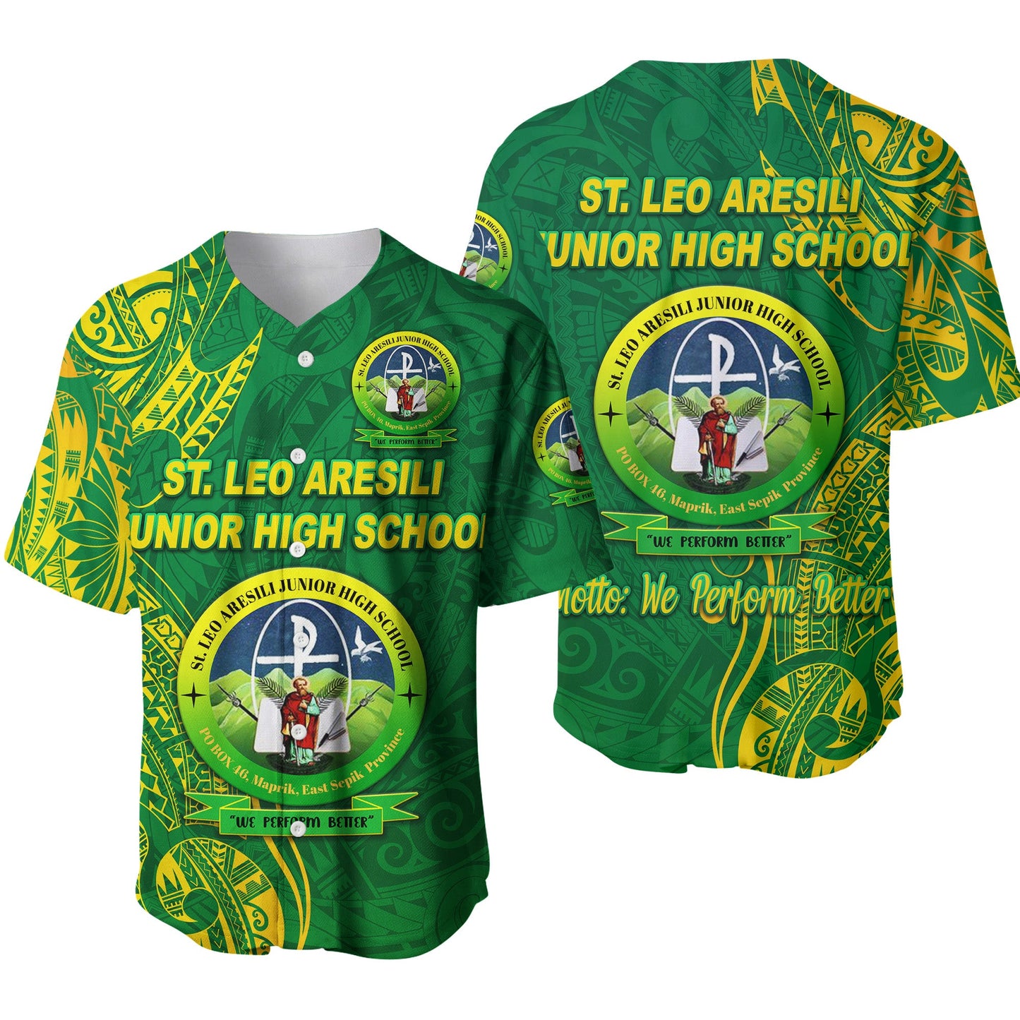 St. Leo Aresili Junior High School Baseball Jersey Original Style