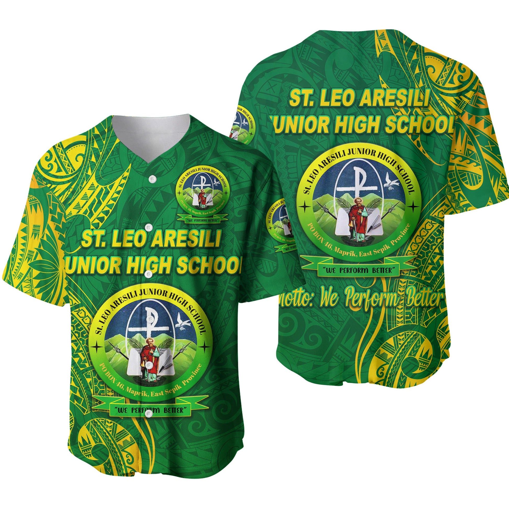 St. Leo Aresili Junior High School Baseball Jersey Original Style