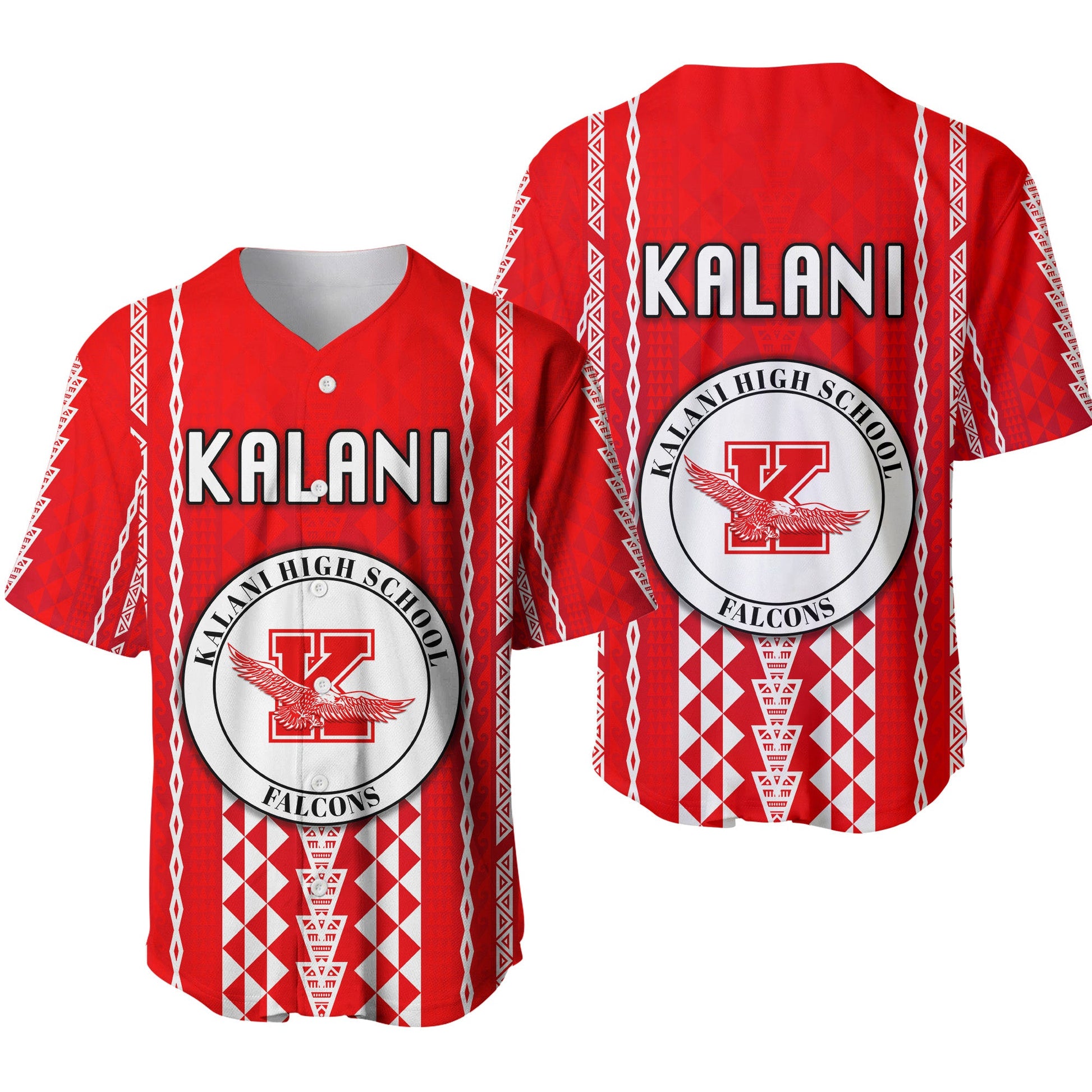 Hawaii Kalani High School Baseball Jersey Falcons Simple Style