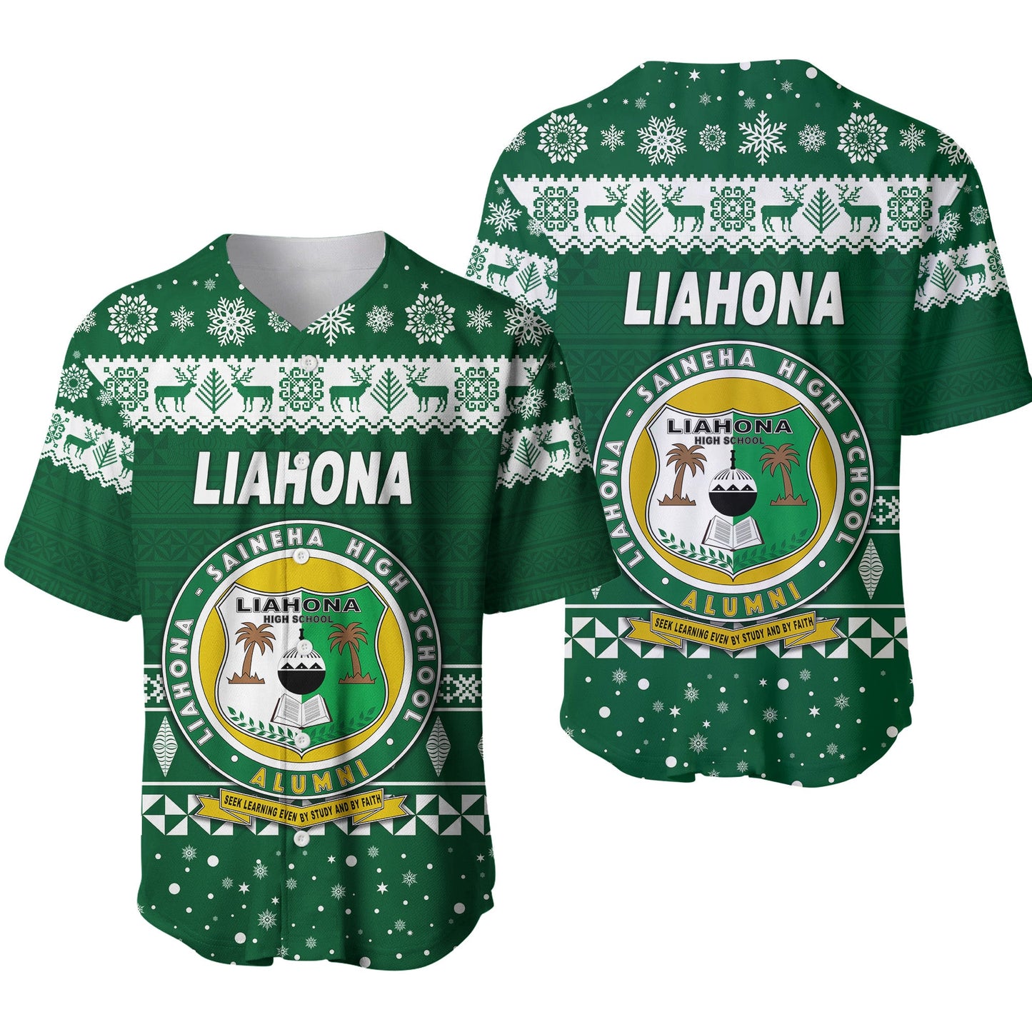 Liahona High School Christmas Baseball Jersey Simple Style