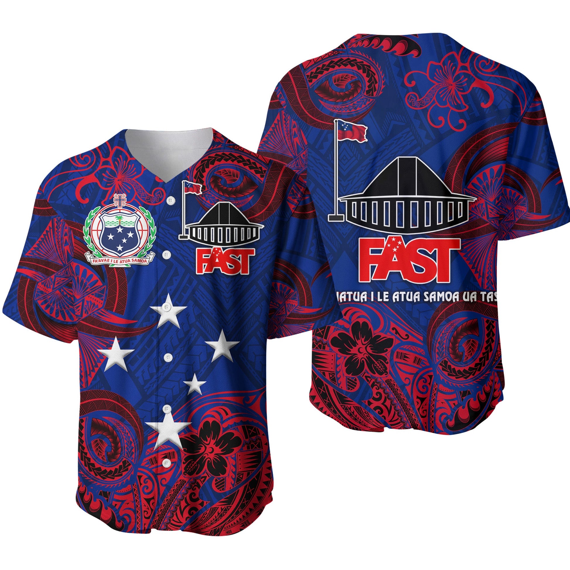 Samoa FAST Party Baseball Jersey Unique Style NO.1