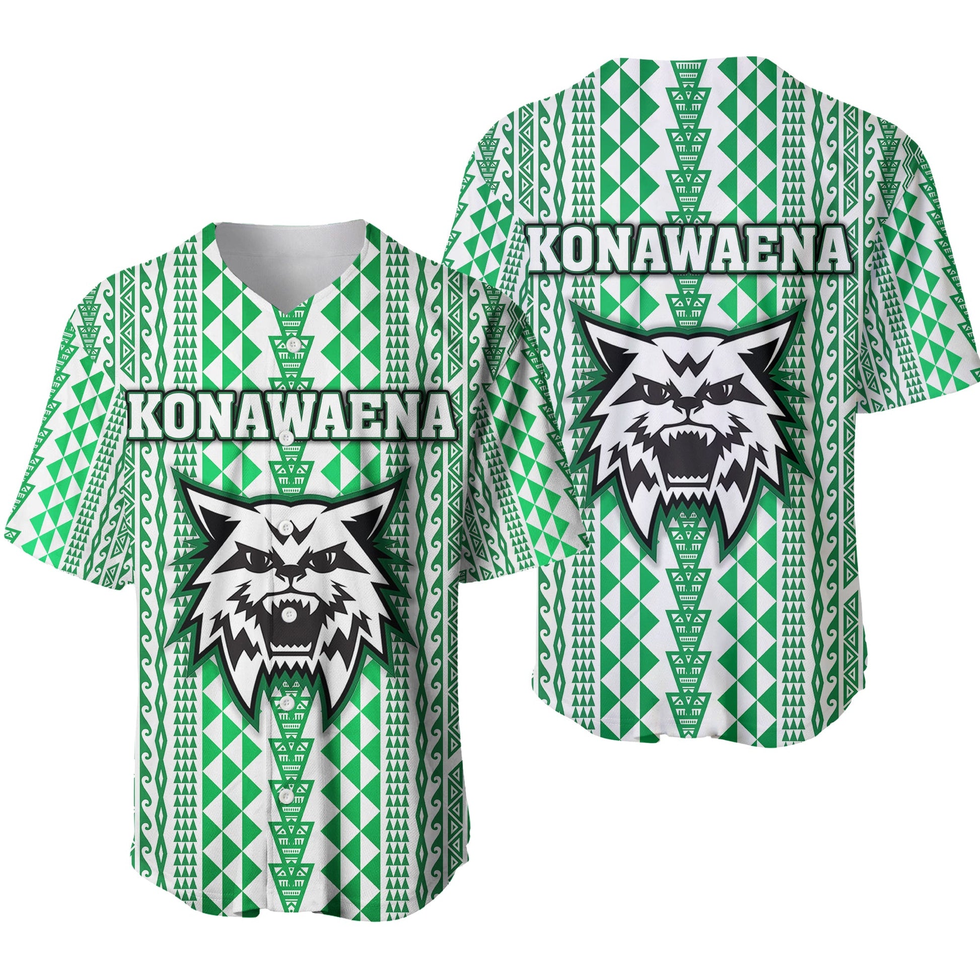 Hawaii Konawaena Wildcats School Baseball Jersey Simple Style