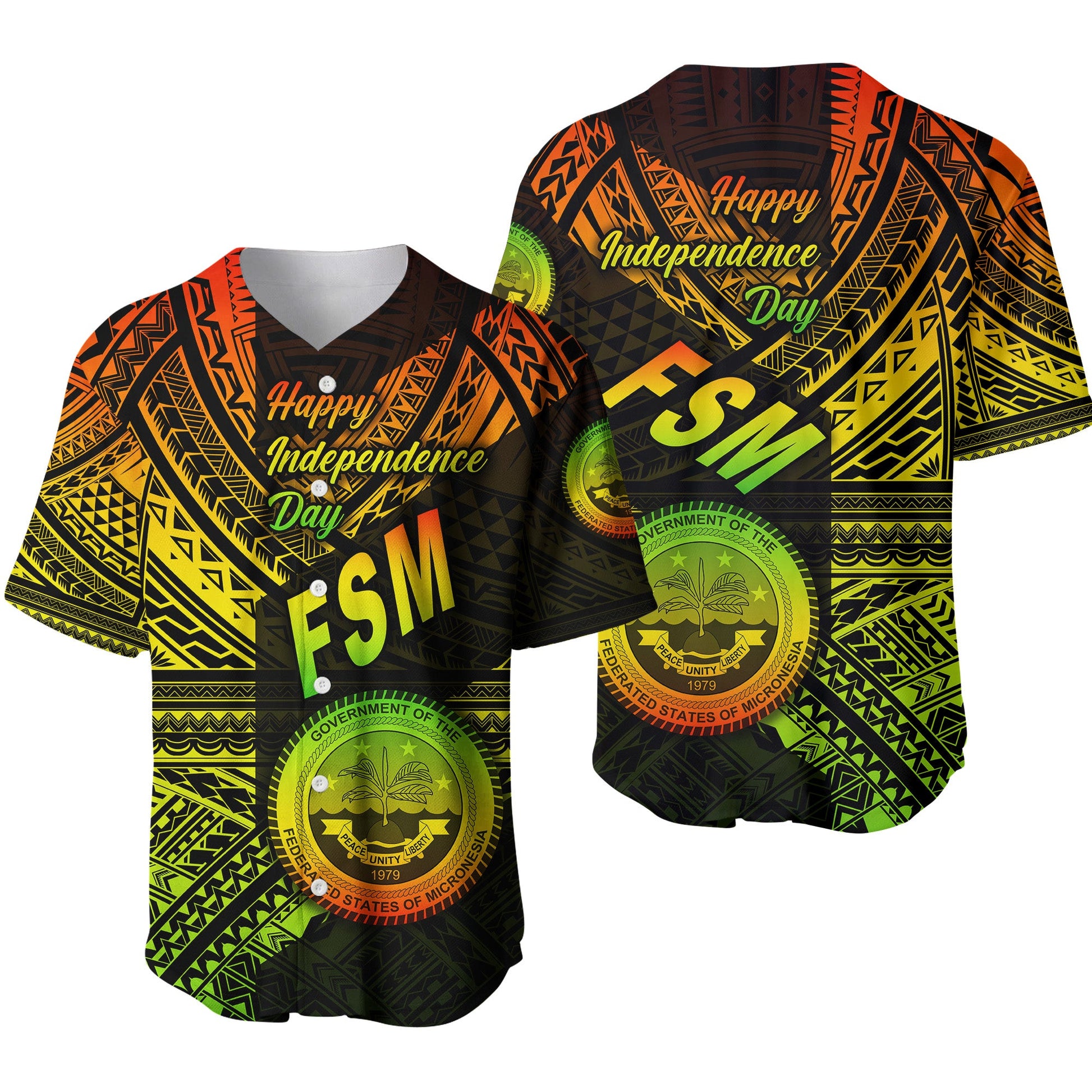 Federated States of Micronesia Baseball Jersey FSM Happy Independence Day Original Vibes Reggae
