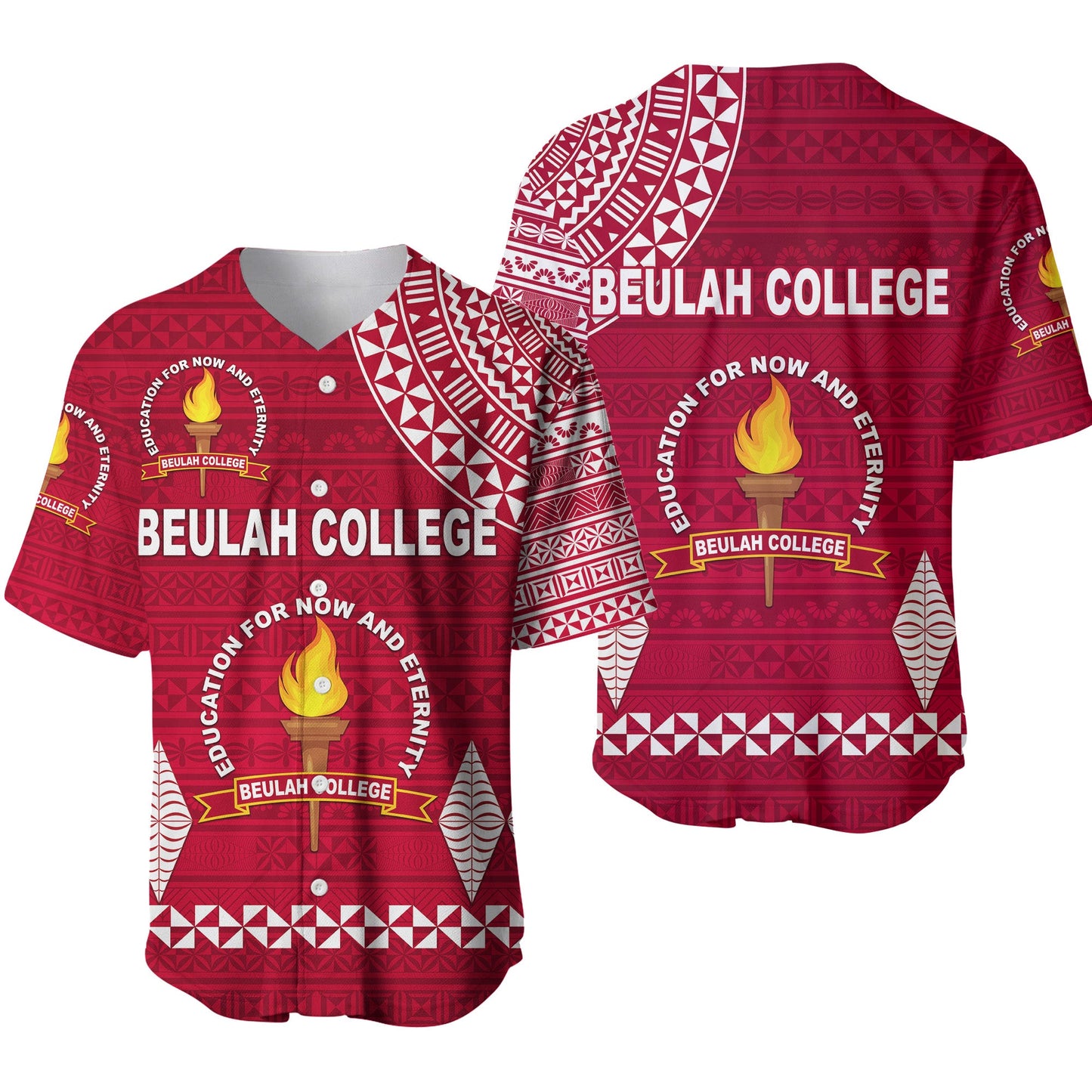 Tonga Beulah College Baseball Jersey Simple Style