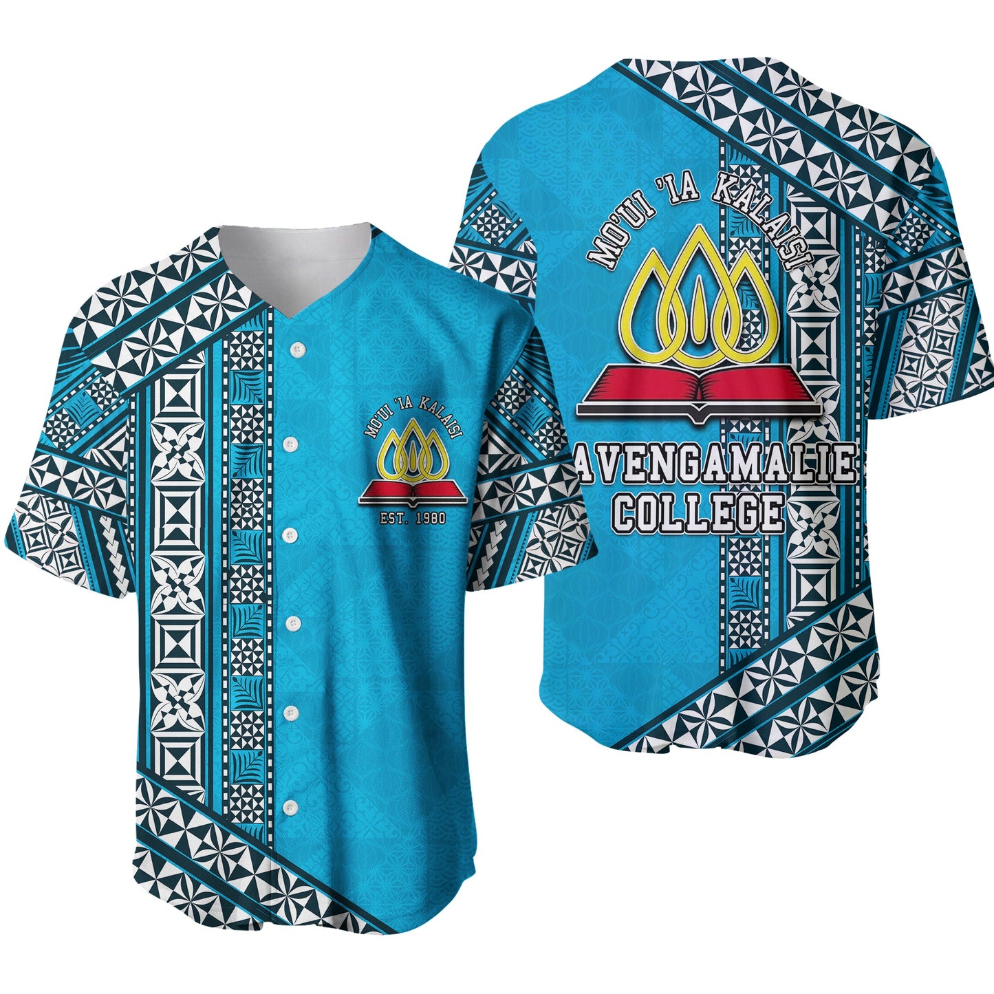 Lavengamalie College Baseball Jersey Tonga Patterns Style