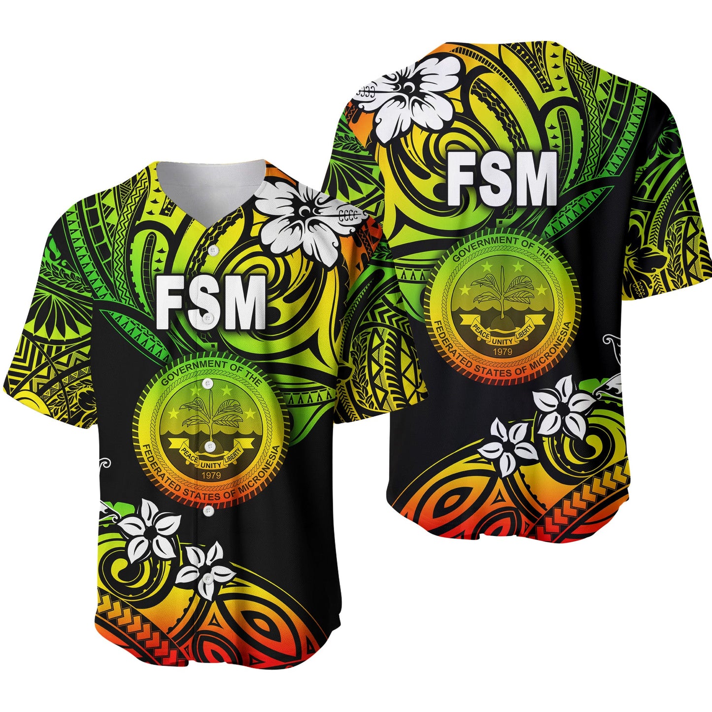 Federated States of Micronesia Baseball Jersey Unique Vibes Reggae