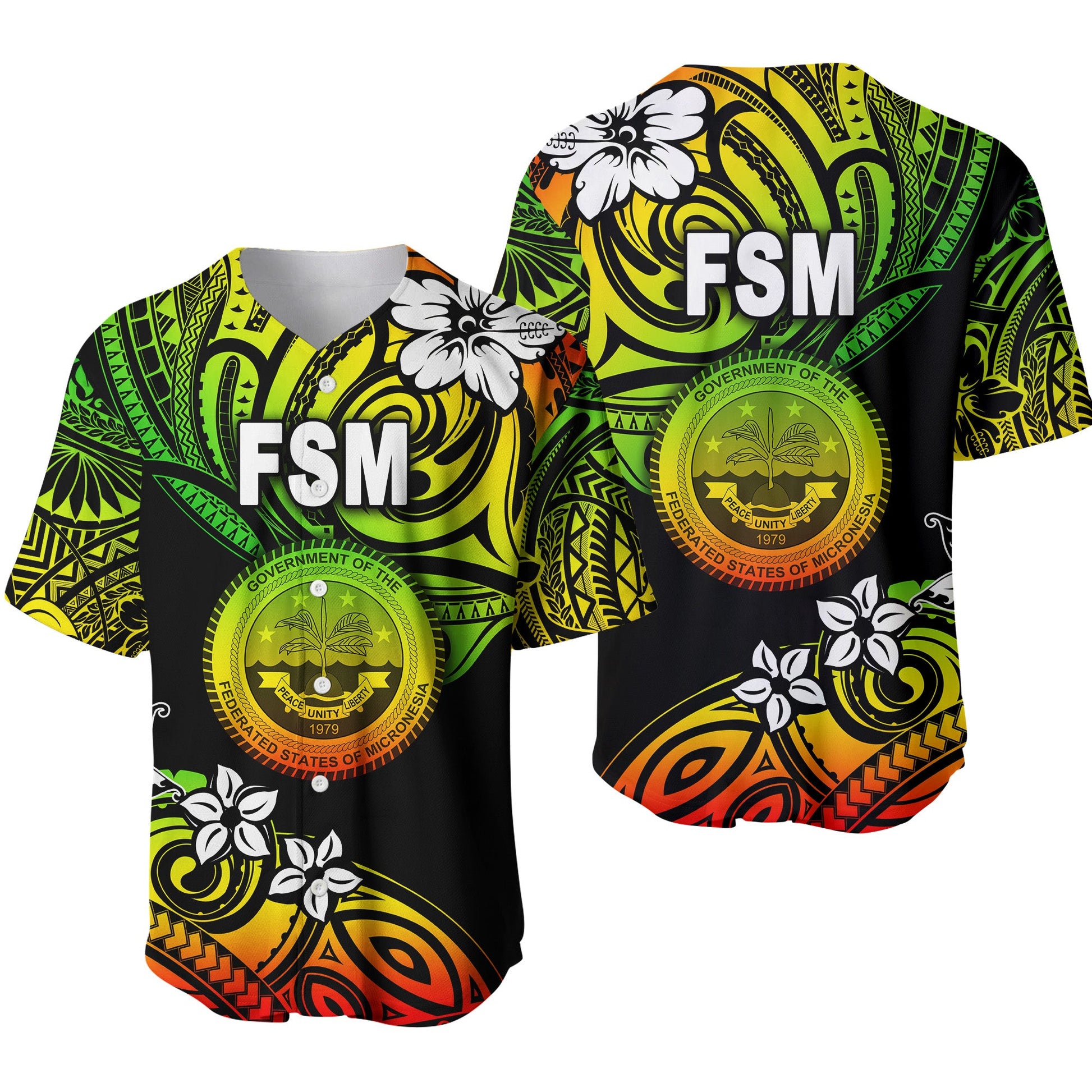 Federated States of Micronesia Baseball Jersey Unique Vibes Reggae