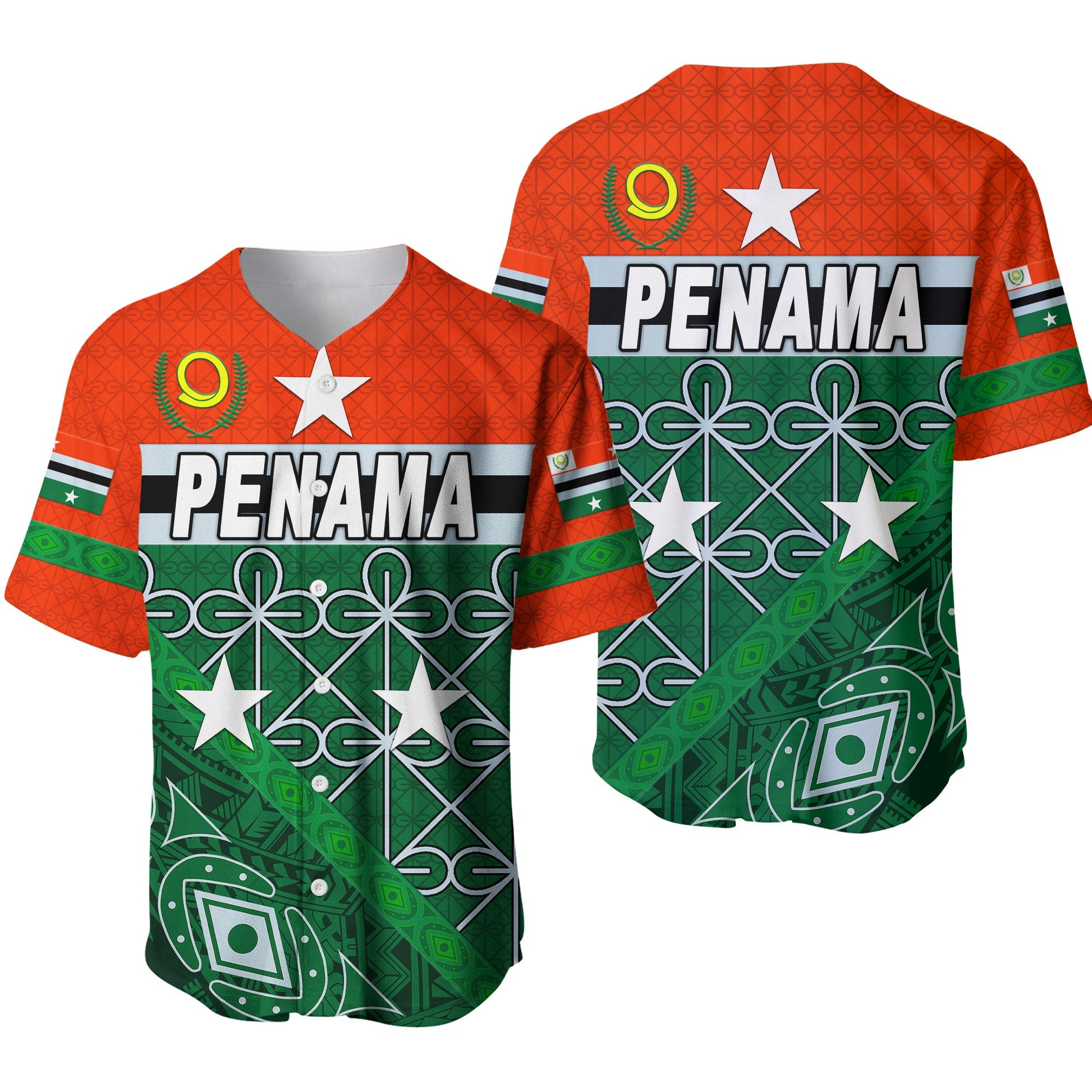 Penama Province Baseball Jersey Vanuatu Pattern Unique Style
