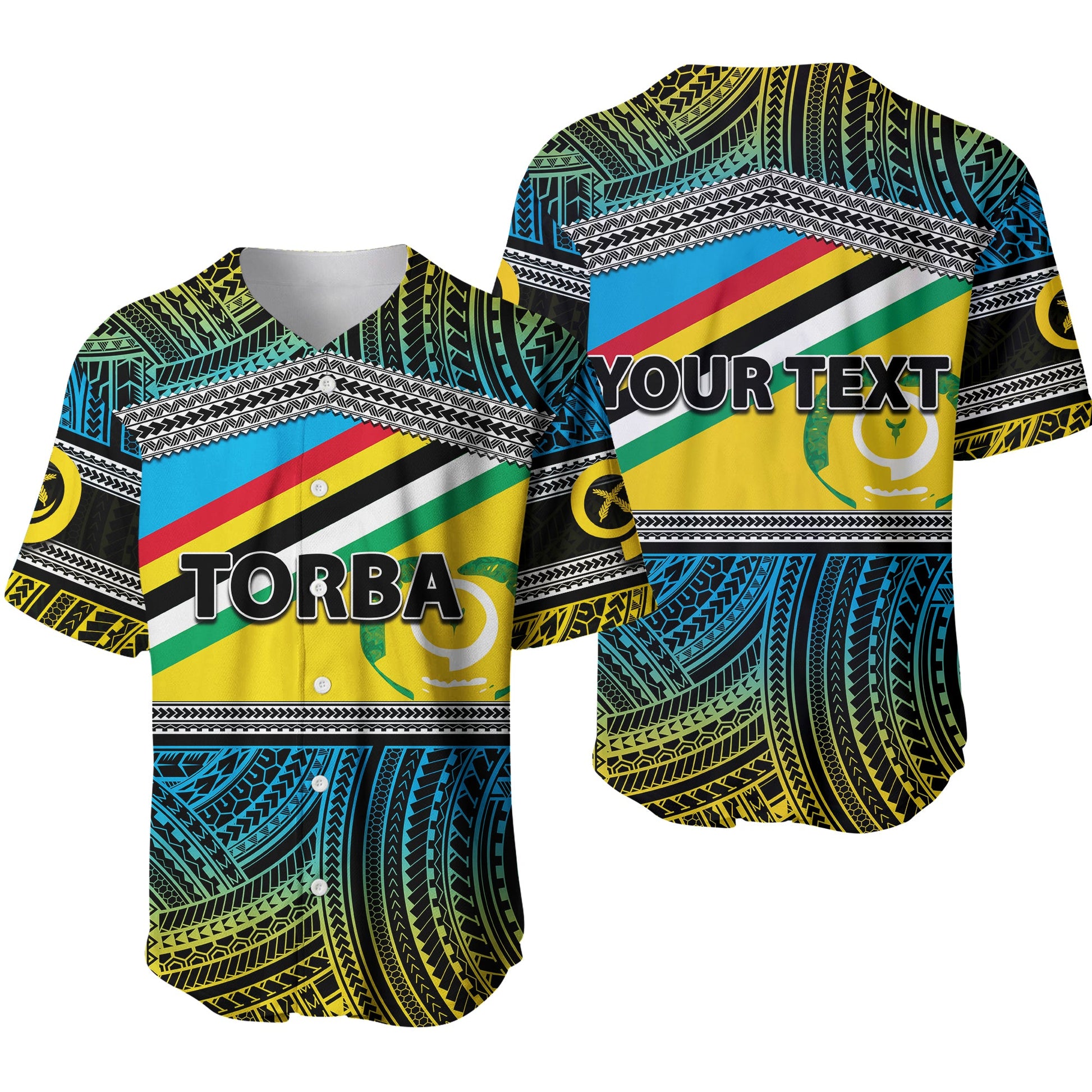 (Custom Personalised) Torba Province Baseball Jersey Of Vanuatu Polynesian Patterns