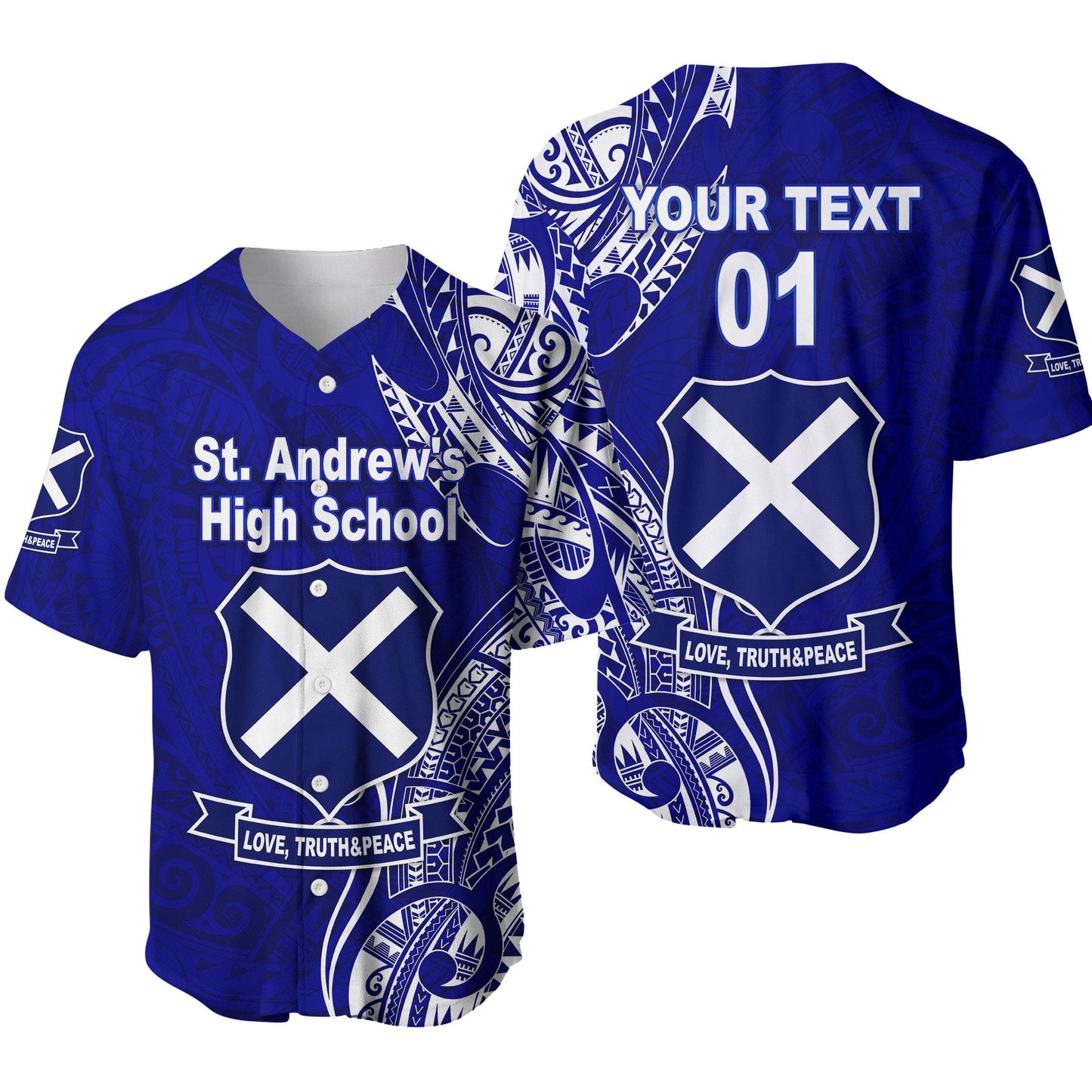 (Custom Personalised) St. Andrew's High School Baseball Jersey Original Style