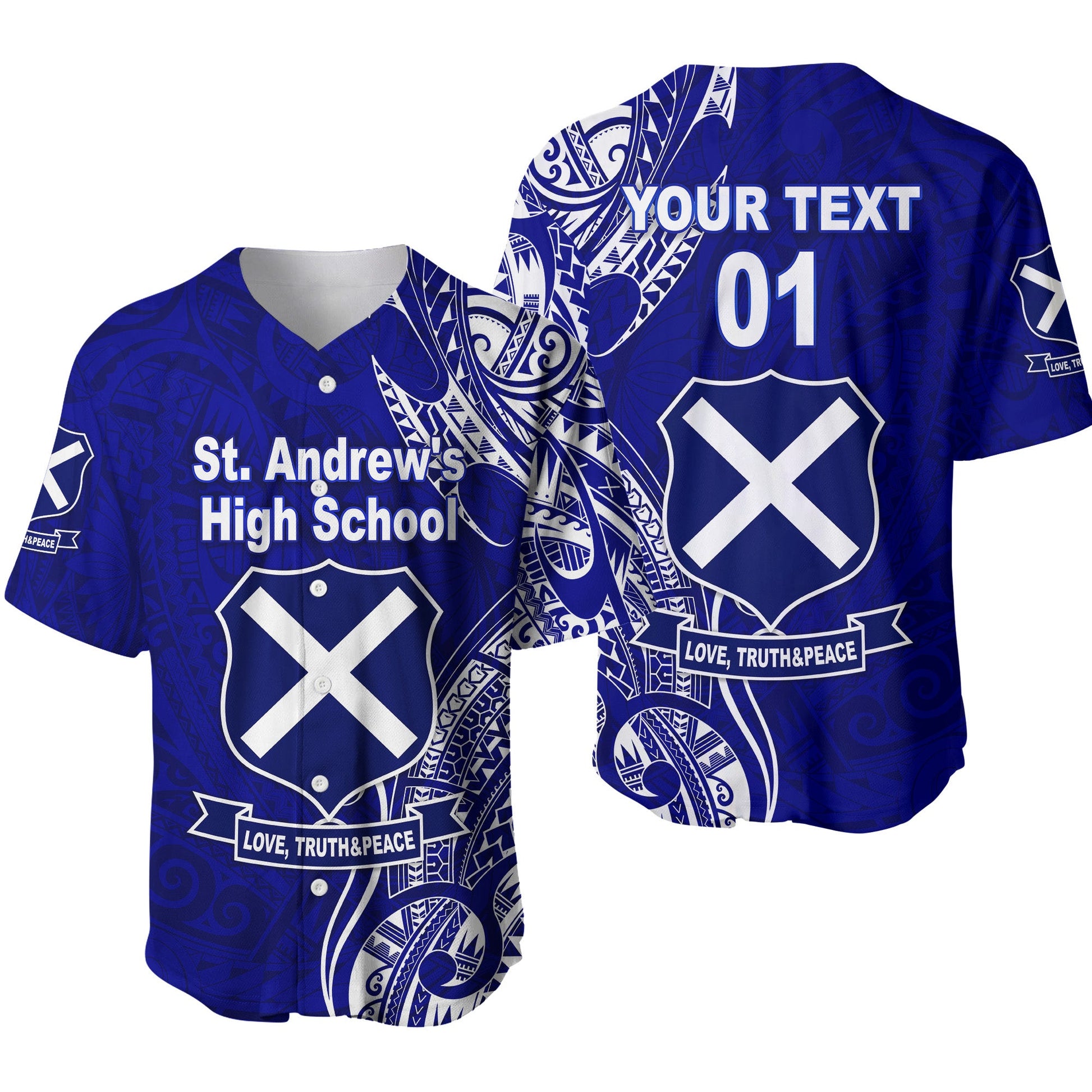 (Custom Personalised) St. Andrew's High School Baseball Jersey Original Style