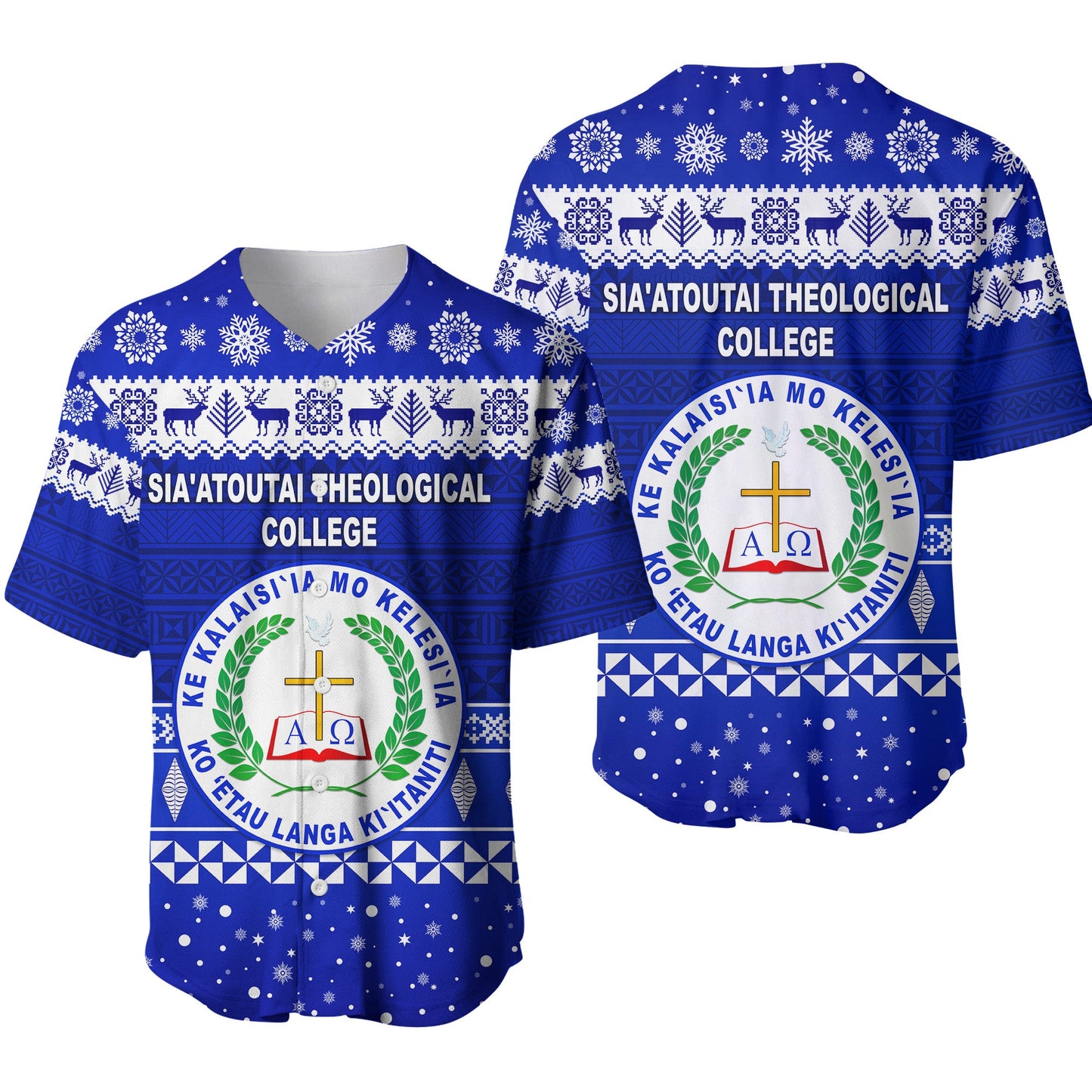 Sia'atoutai Theological College Christmas Baseball Jersey Simple Style