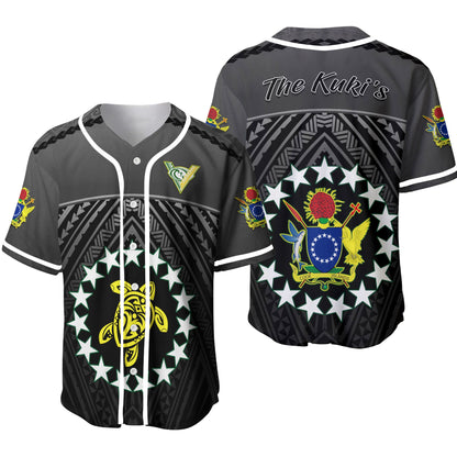 The Kuki's Baseball Jersey Cook Islands Rugby Black