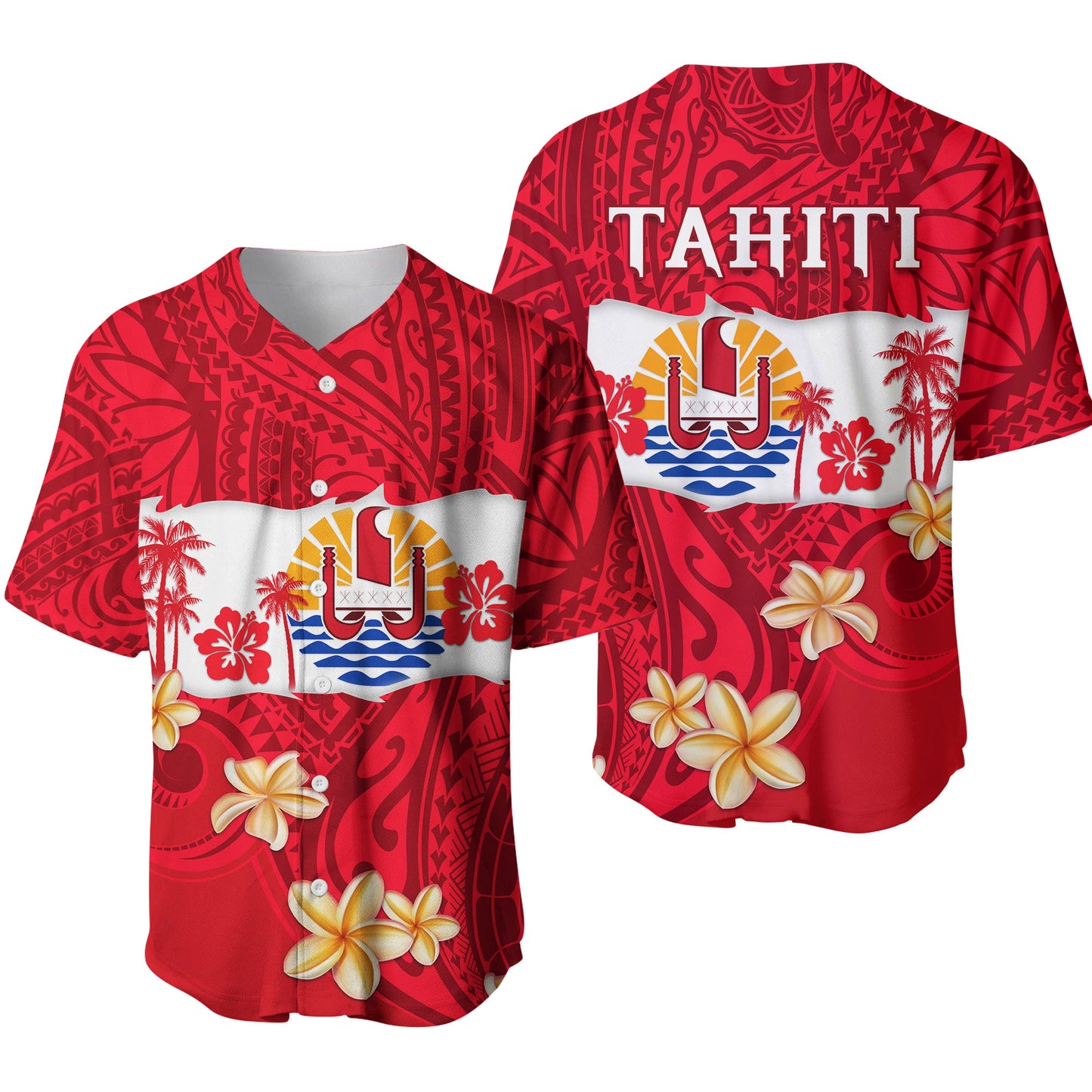 Tahiti Polynesian Baseball Jersey Mythical Destination