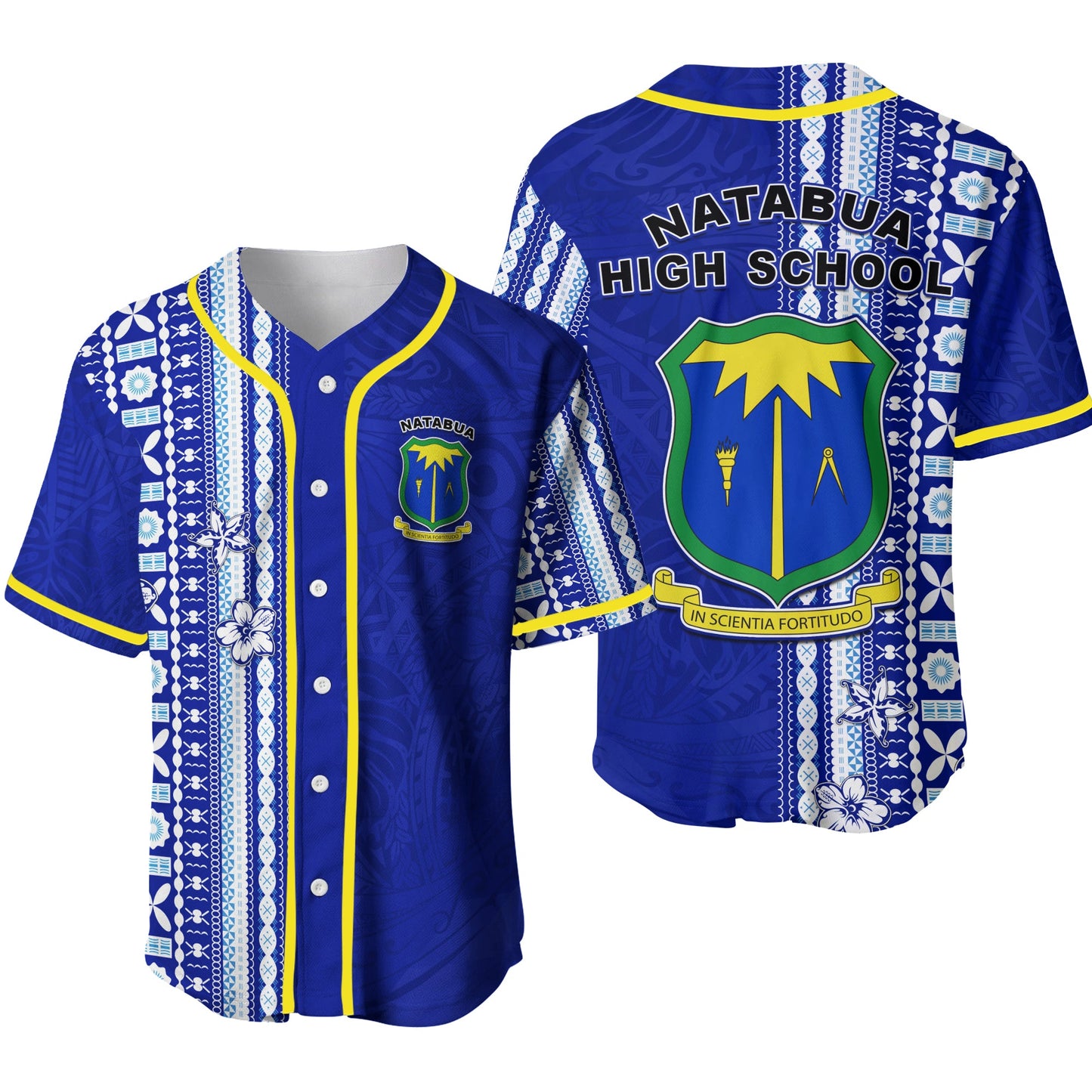 Natabua High School Polynesian Baseball Jersey Lautoka Fiji