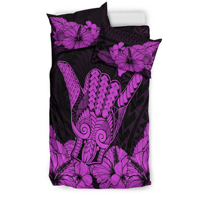 Hawaii Shaka Sign Bedding Set Purple Version